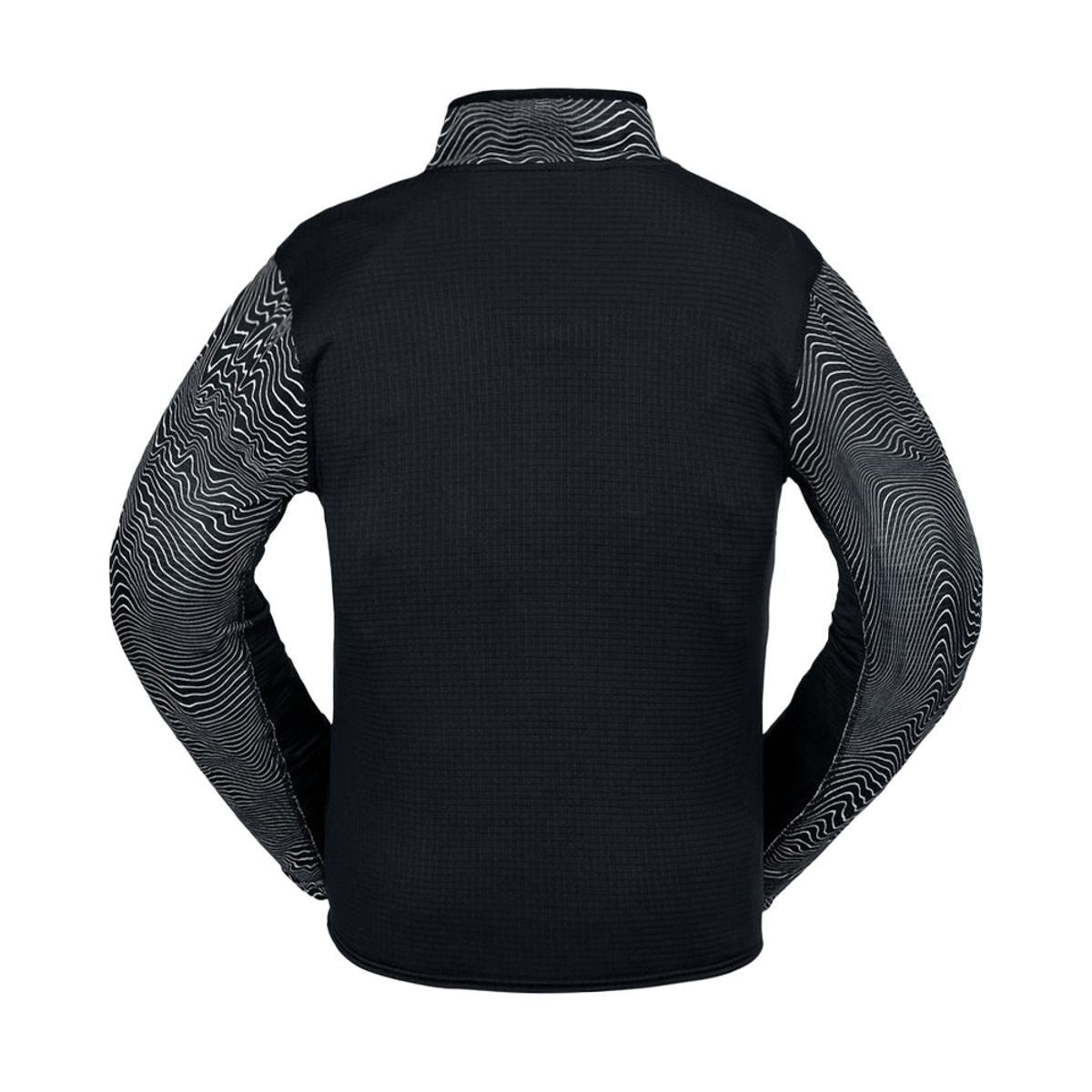 볼컴(VOLCOM) 그리드락 모크넥 라운드 맨투맨(블랙 화이트)