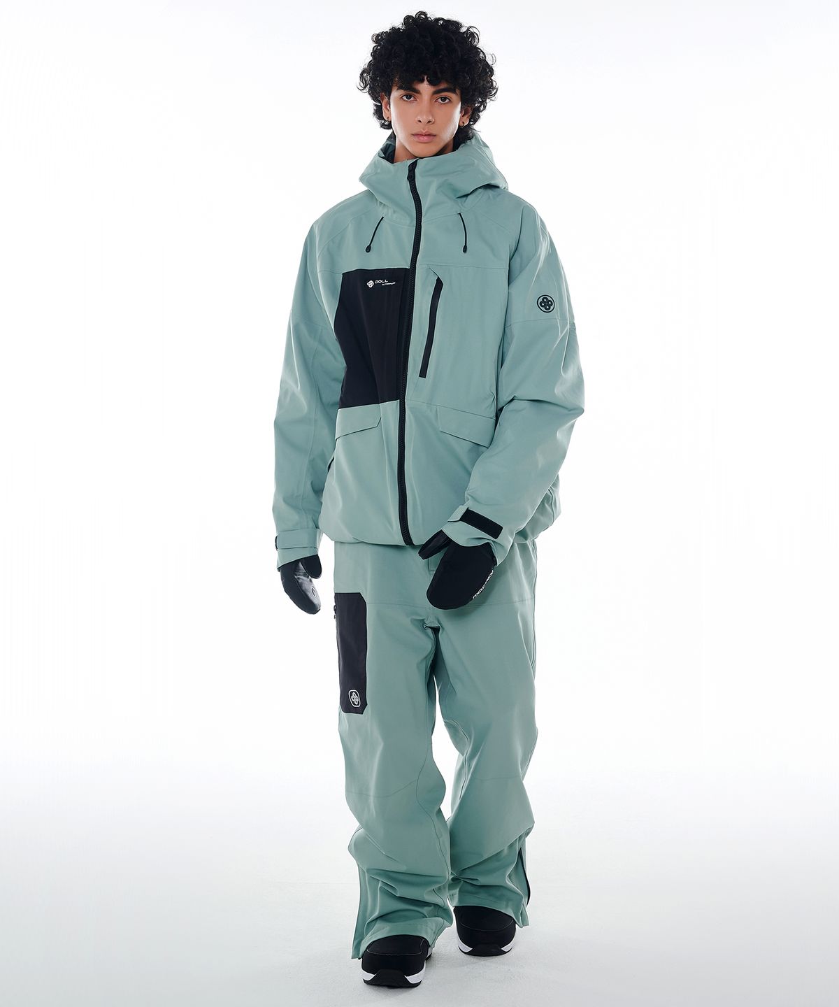 돌아우터웨어(DOLL OUTERWEAR) 2425 클라로 자켓&팬츠 보드복 세트 그린 남녀공용