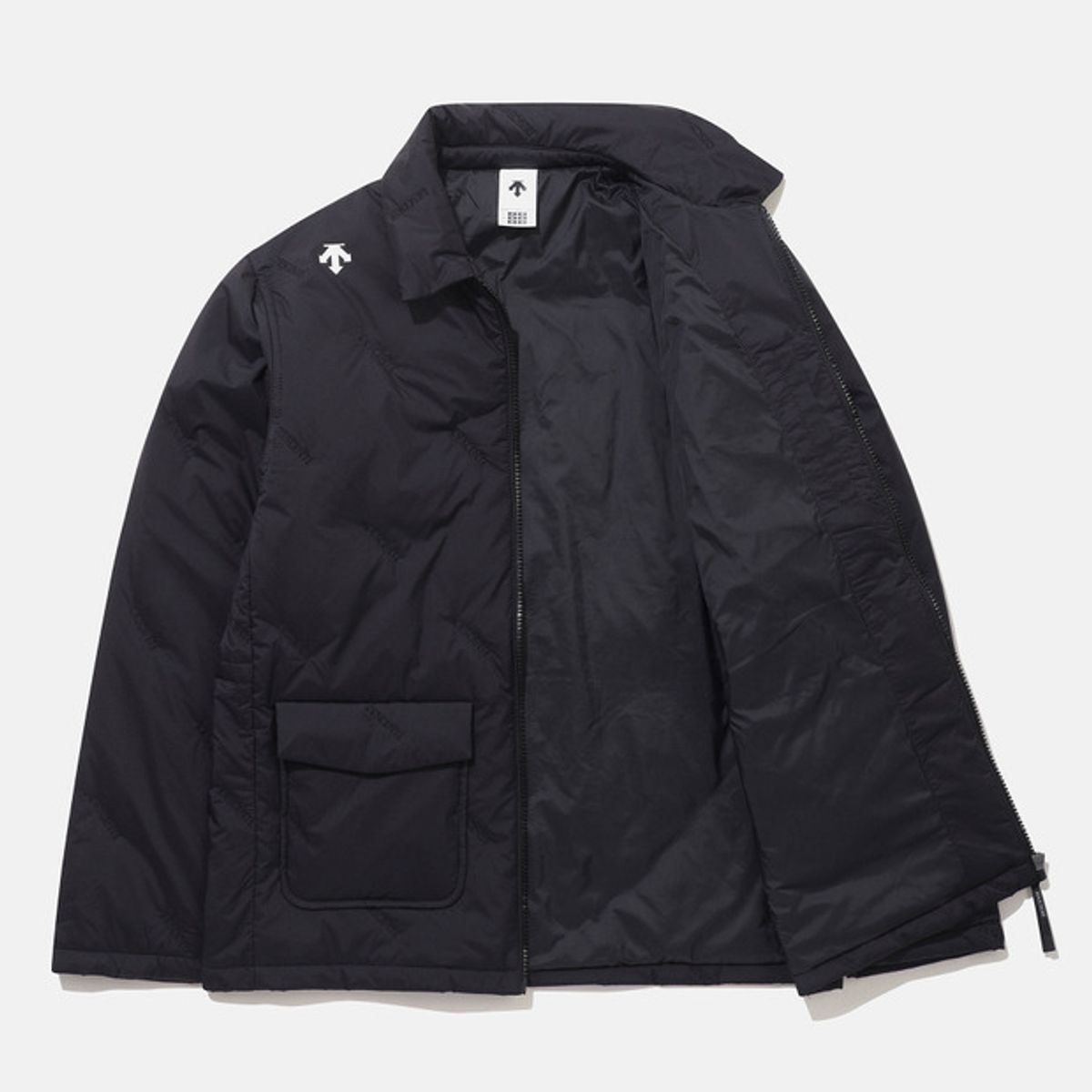 데상트(DESCENTE) 여성 오버핏 경량 퀼팅 패딩 블랙(SP322UPD99)