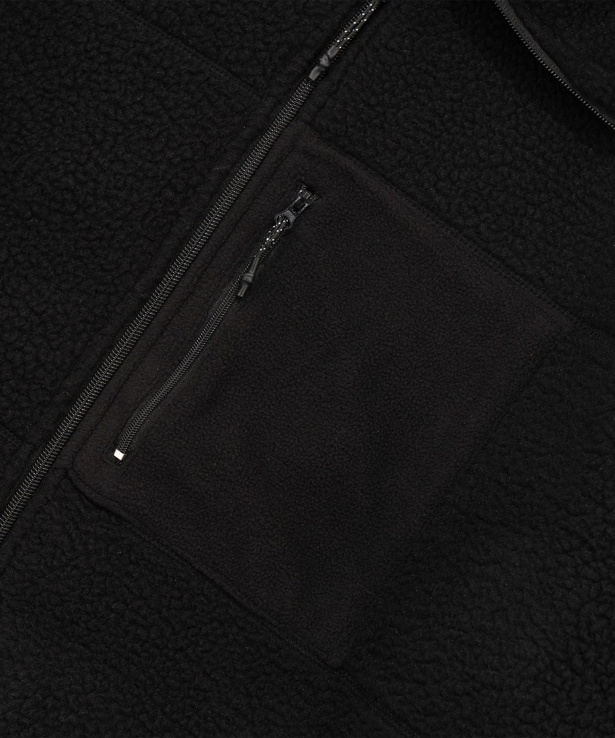 폴리그램(POLYGRAM) PG HIGH NECK 후리스 집업 자켓 (BLACK)