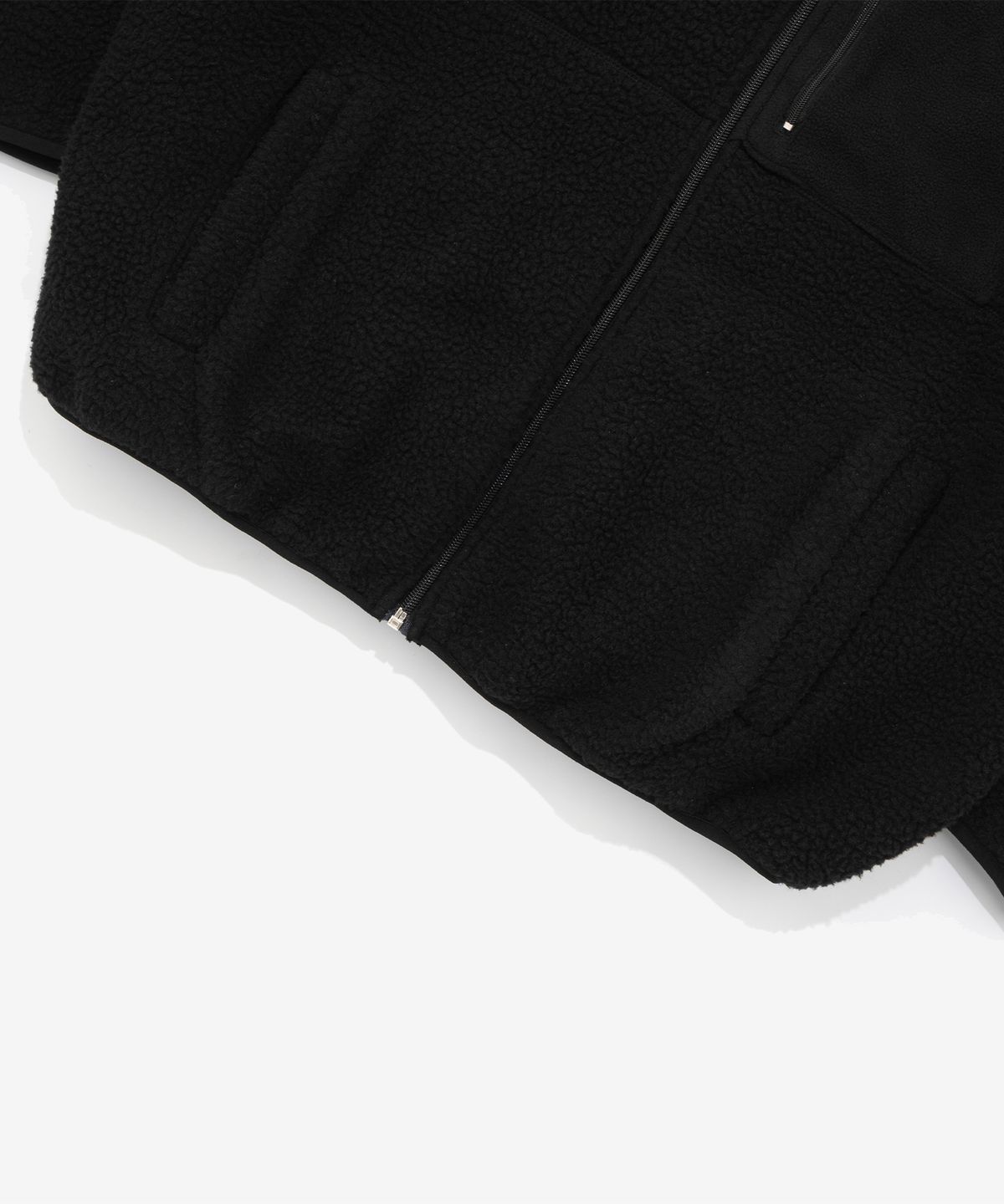 폴리그램(POLYGRAM) PG HIGH NECK 후리스 집업 자켓 (BLACK)