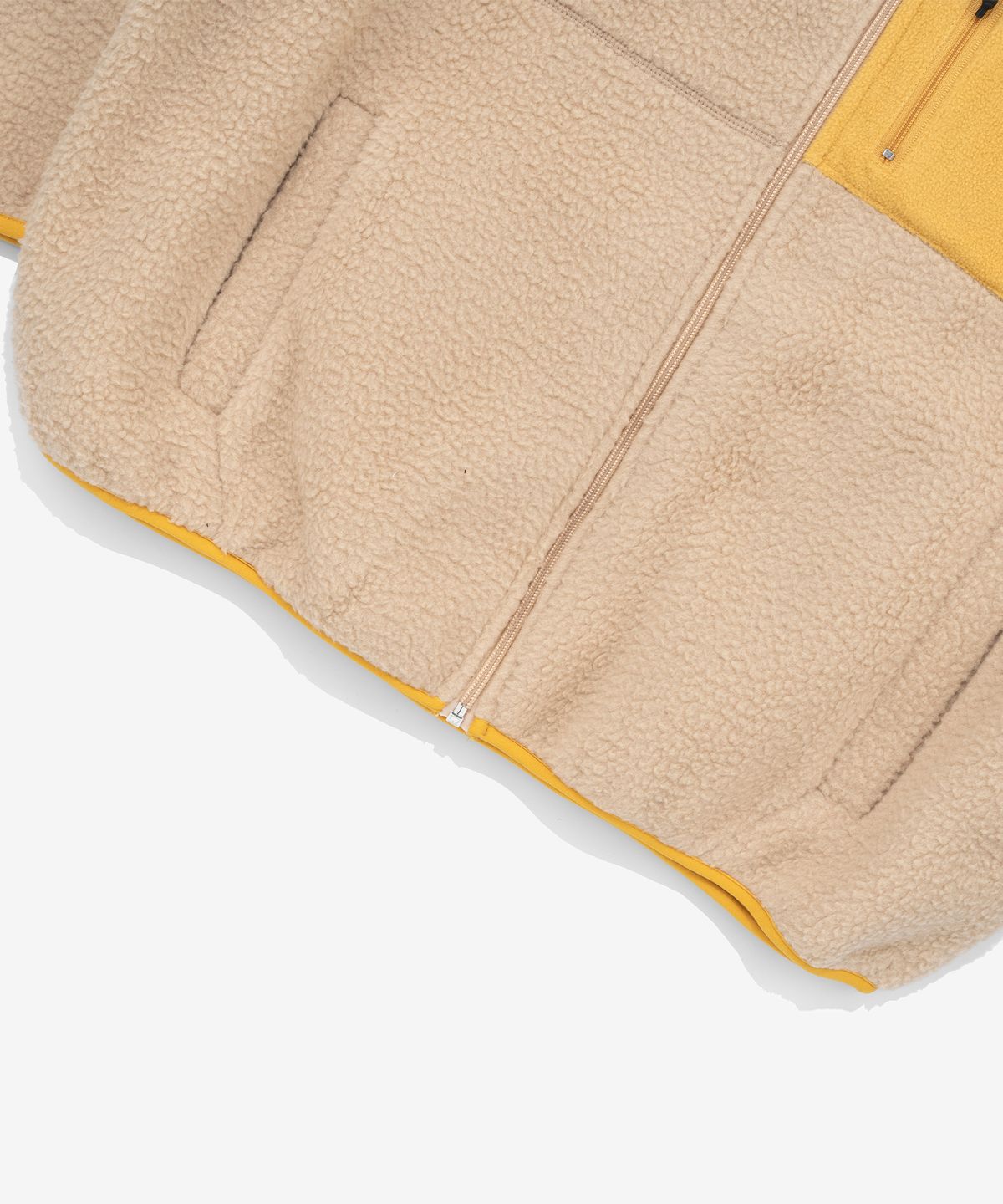 폴리그램(POLYGRAM) PG HIGH NECK 후리스 집업 자켓 (BEIGE)