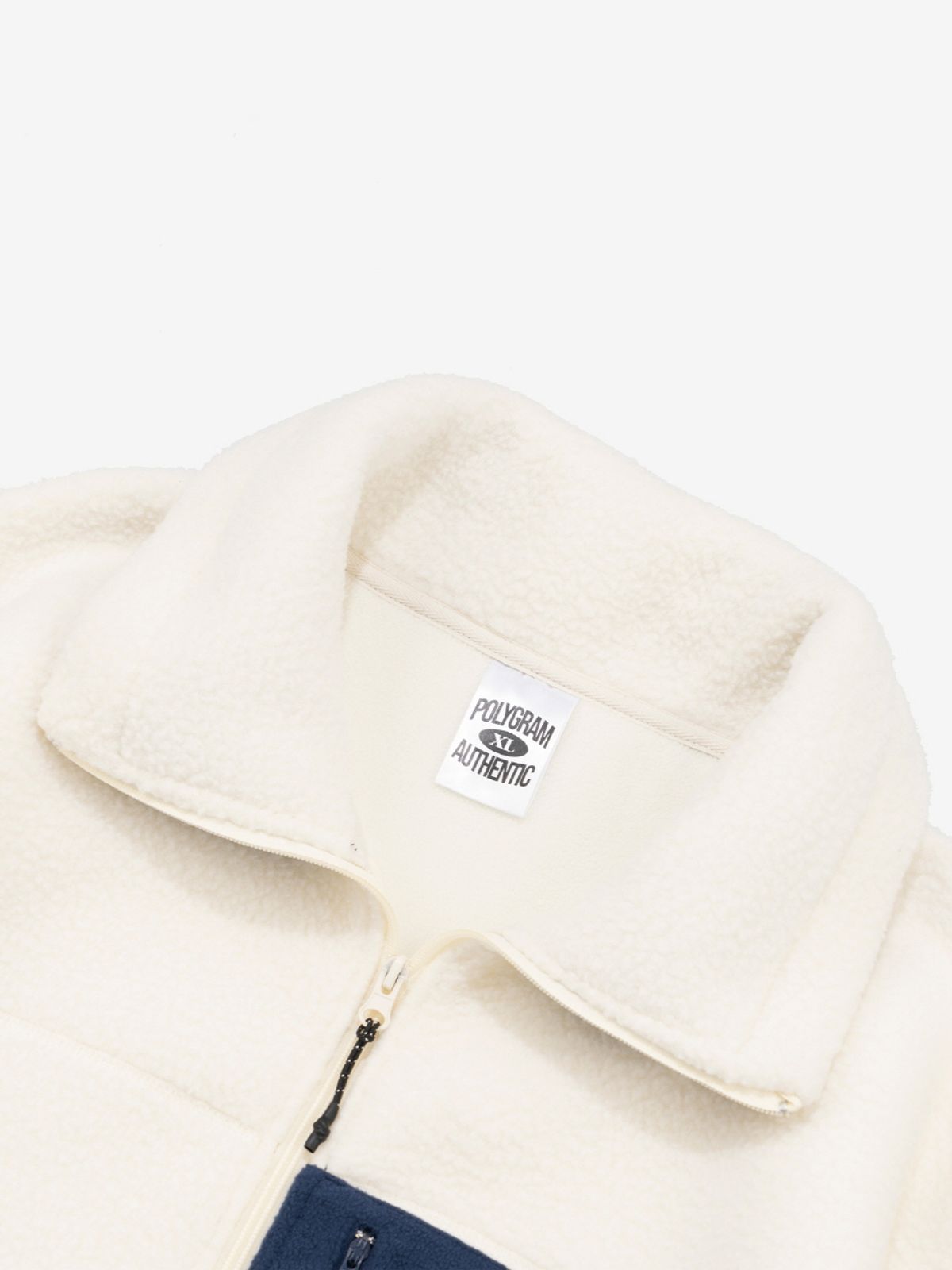 폴리그램(POLYGRAM) PG HIGH NECK 후리스 집업 자켓 (IVORY)