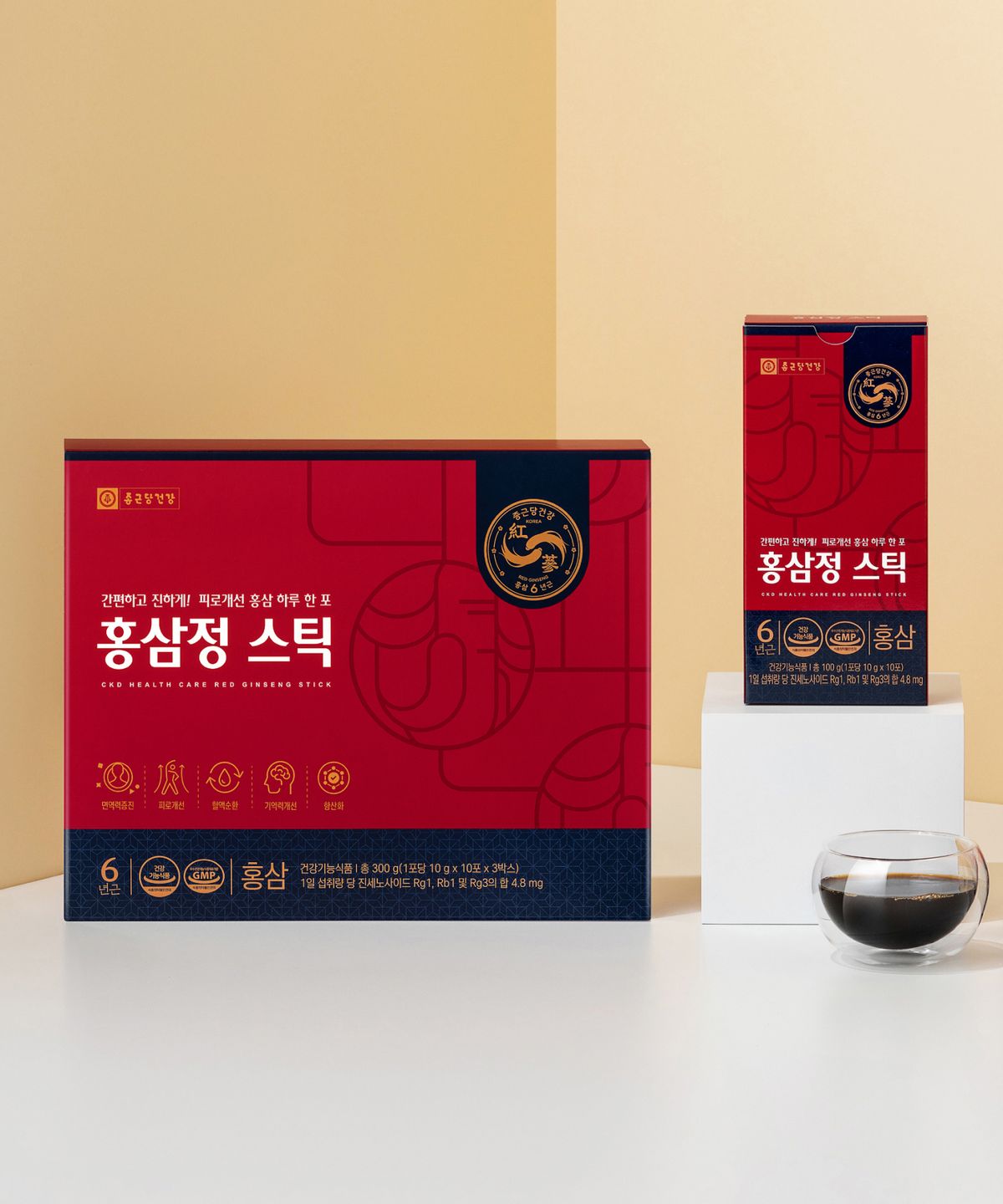 종근당건강(CKDHC) 홍삼정스틱 3박스(90포) + 쇼핑백3개