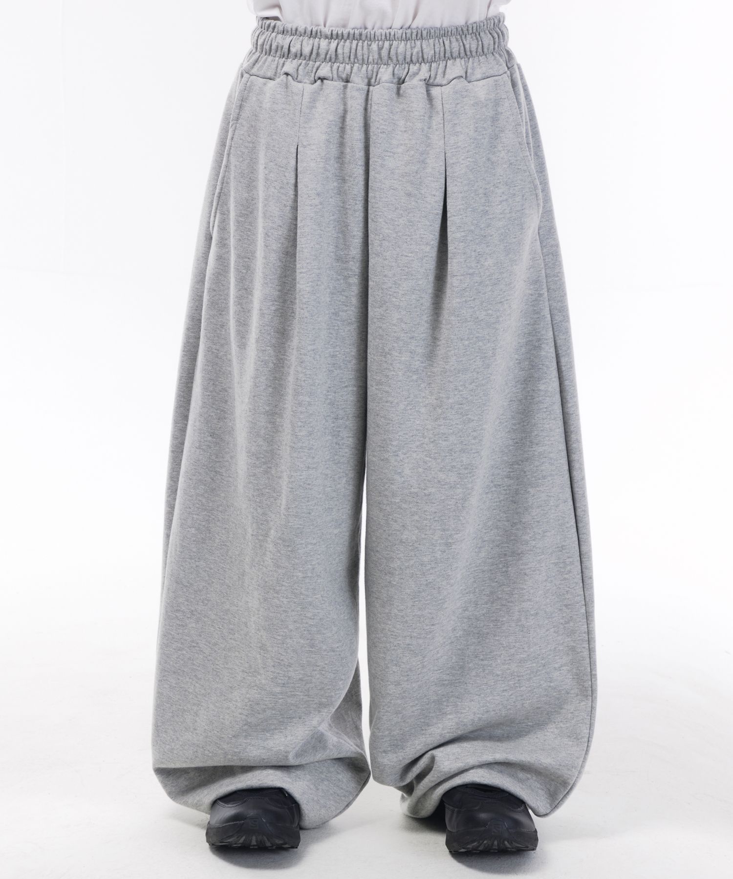 Fleece Balloon Fit Sweatpants [Light Gray]