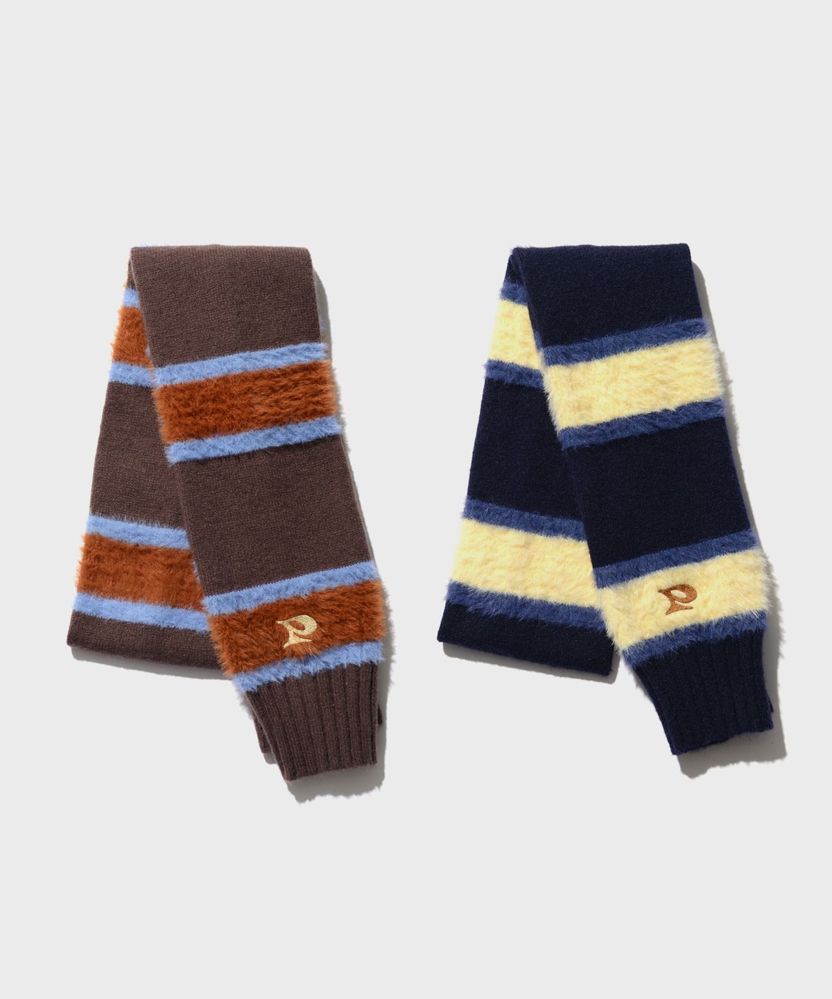 피스메이커(PIECE MAKER) P LOGO STRIPE MUFFLER+GLOVE SET