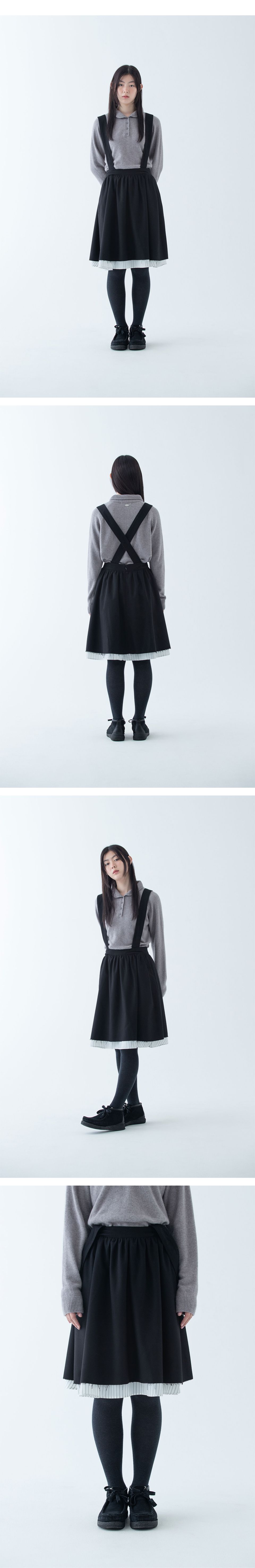 スカート OHESIO skirt MUSINSA | OHESHIO SHOULDER STRAP SKIRT, BLACK