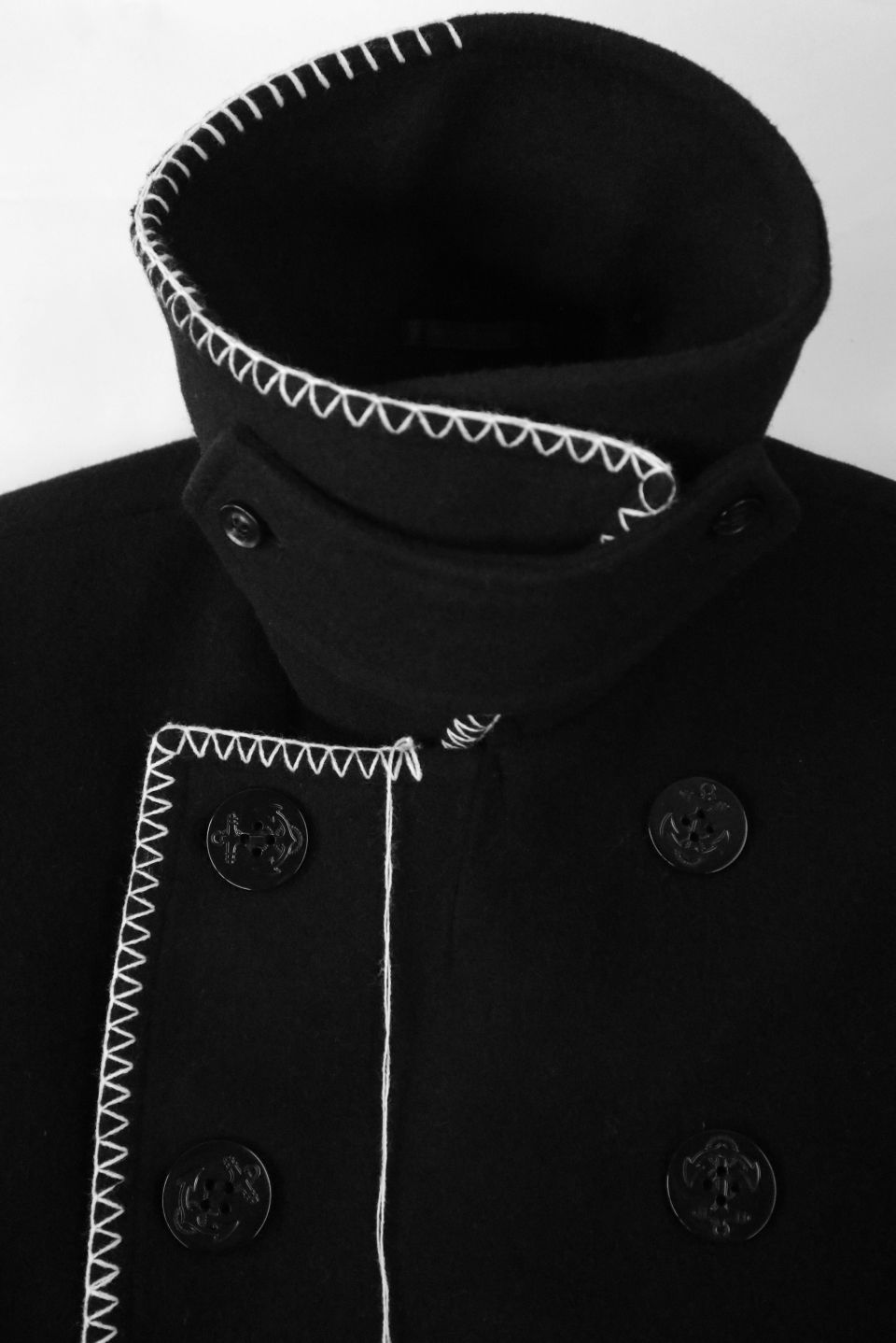 MUSINSA | KIRYU HAND STITCH PEA COAT