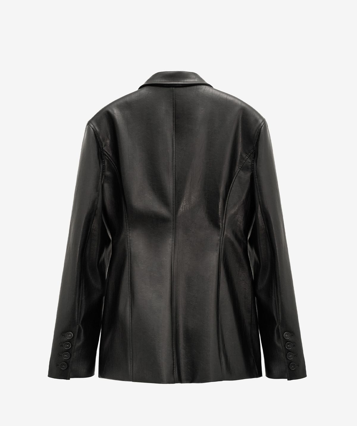유지(YUJI) BUTTON LEATHER JACKET BROWN