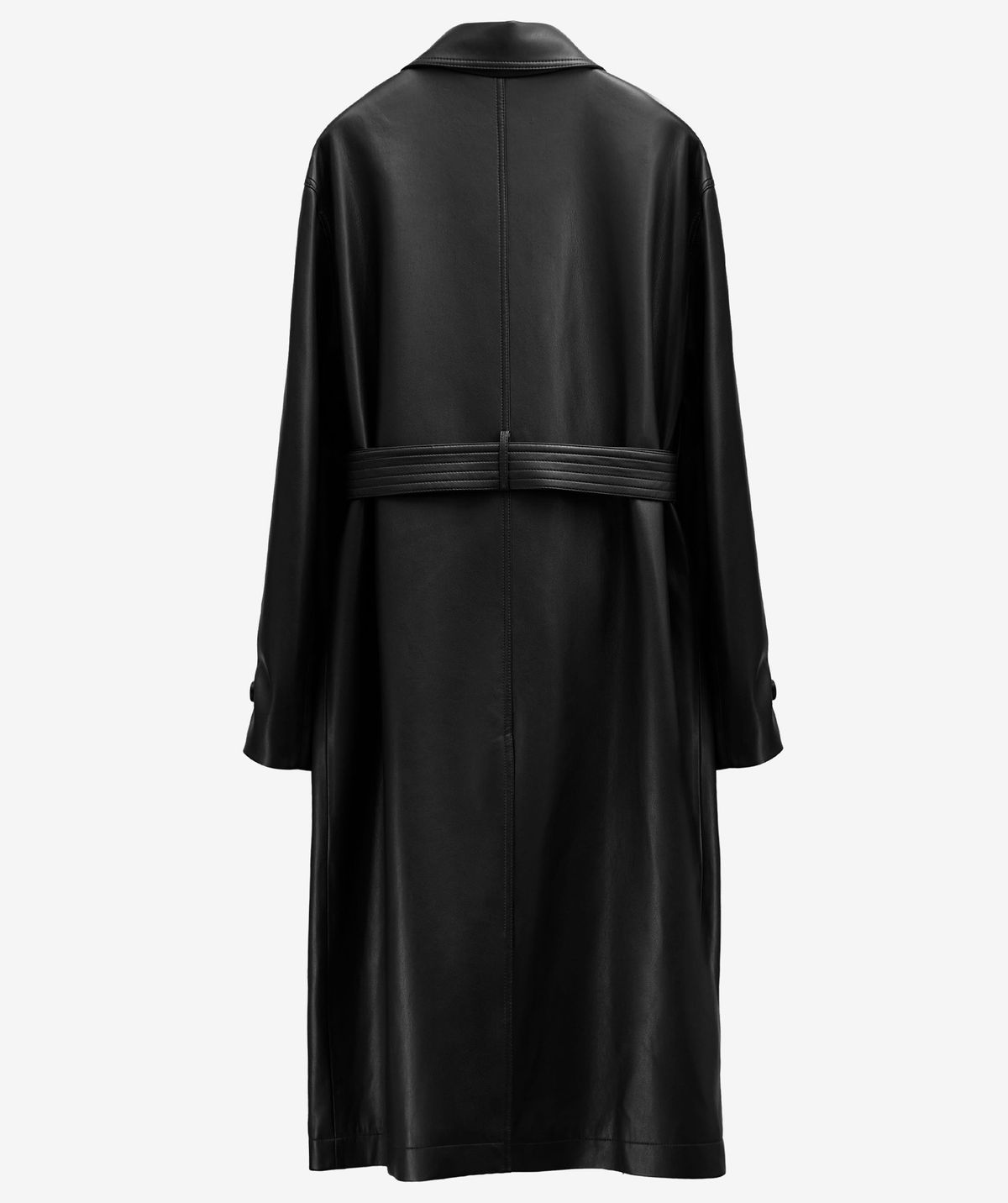 유지(YUJI) RAMSKIN LONG COAT BLACK