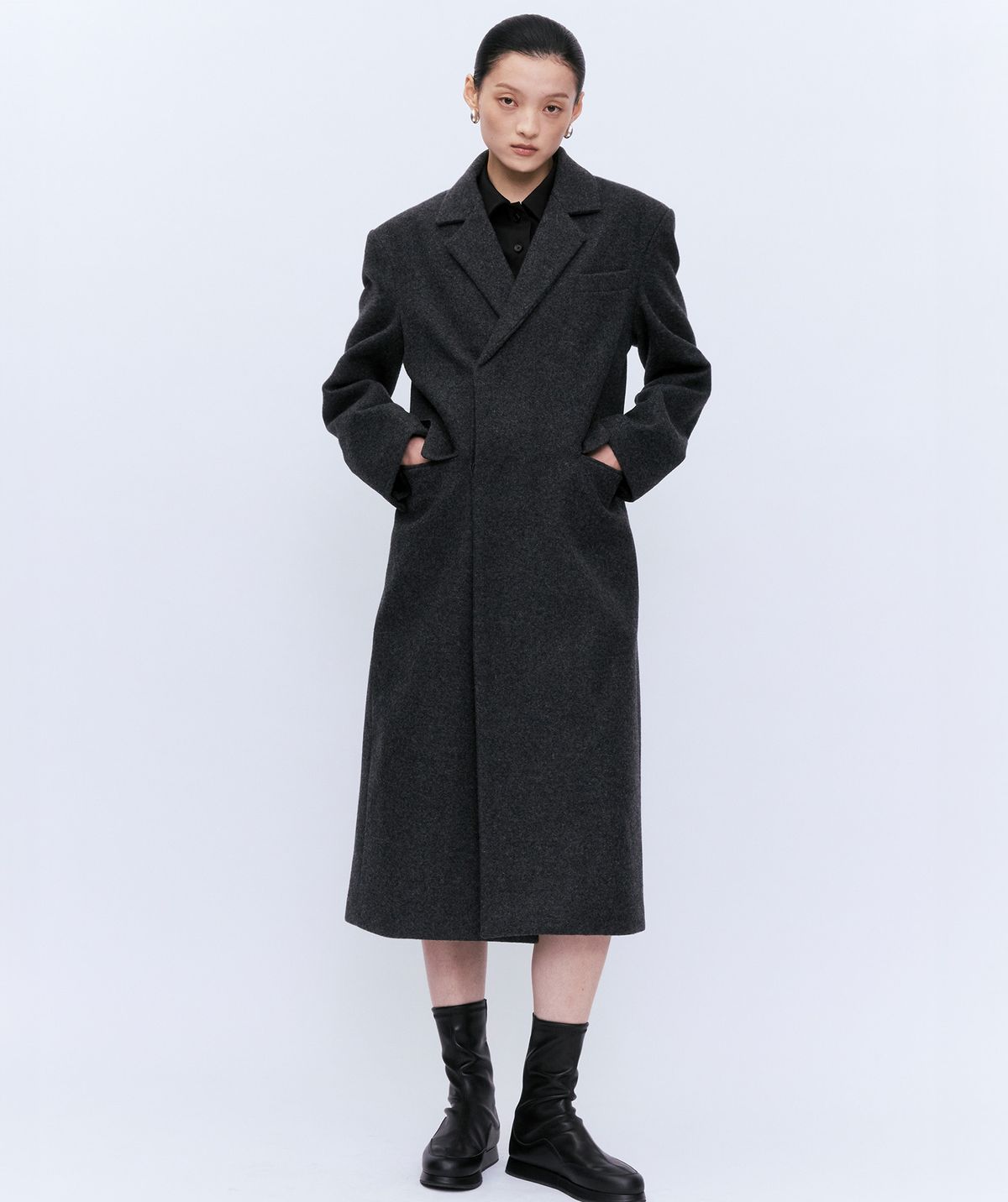 유지(YUJI) VIRGIN WOOL COAT GREY