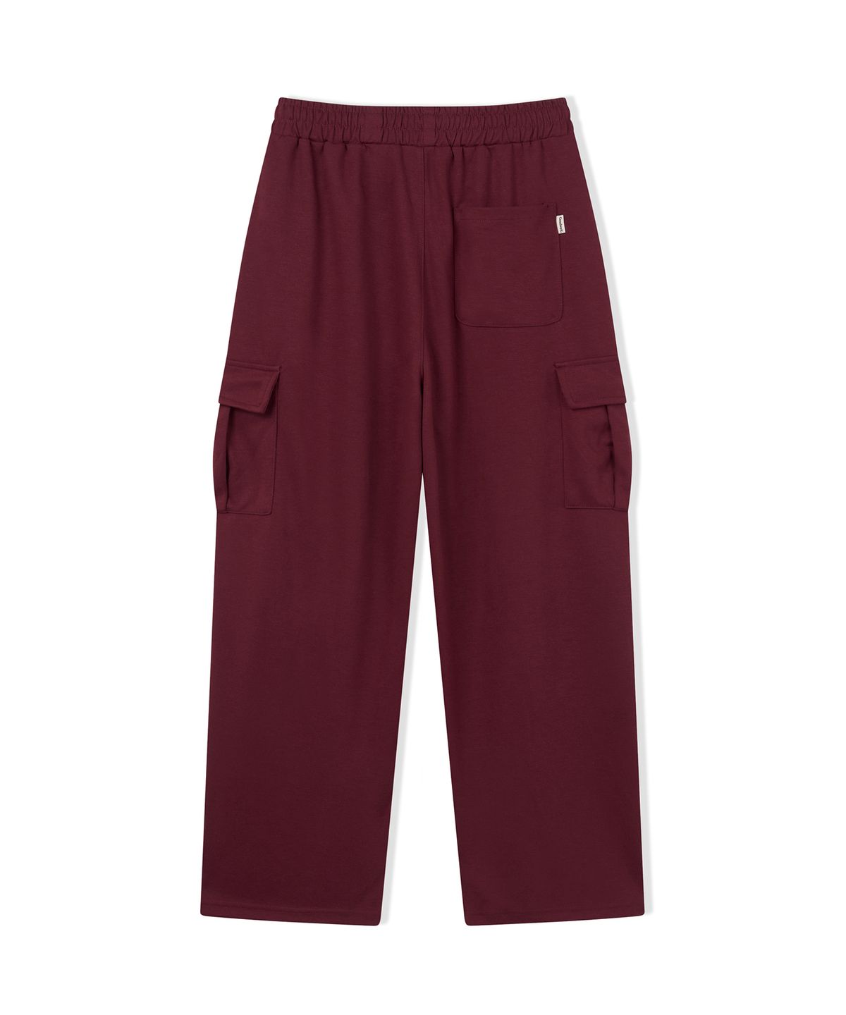 카멜워크(CAMEL WORK) 원 턱 와이드 카고 스웨트팬츠(버건디)