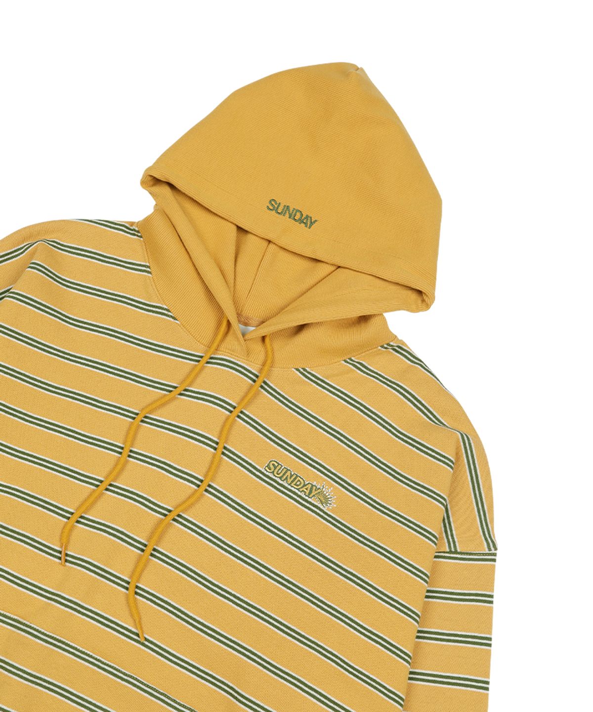 선데이후르츠마켓(SUNDAY FRUIT MARKET) SUNDAY STRIPE HOODIE MUSTARD