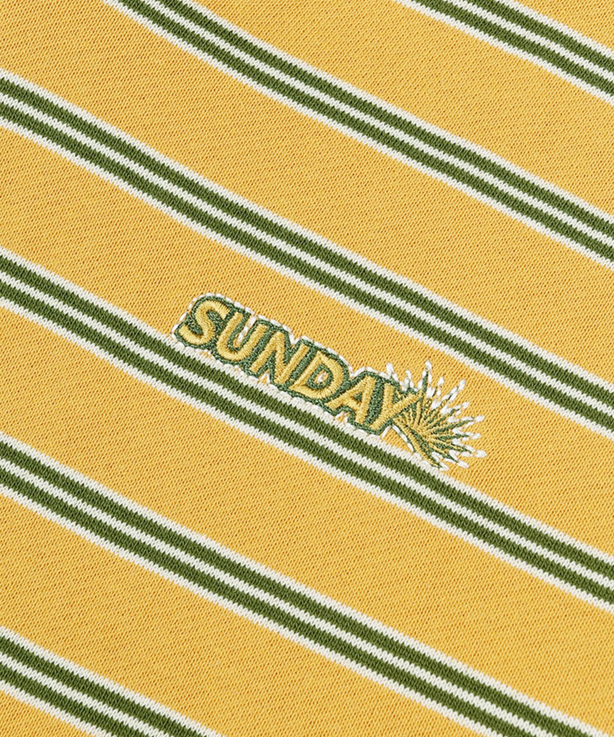 선데이후르츠마켓(SUNDAY FRUIT MARKET) SUNDAY STRIPE HOODIE MUSTARD