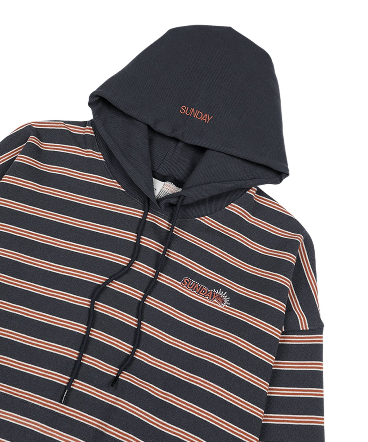 선데이후르츠마켓(SUNDAY FRUIT MARKET) SUNDAY STRIPE HOODIE NAVY
