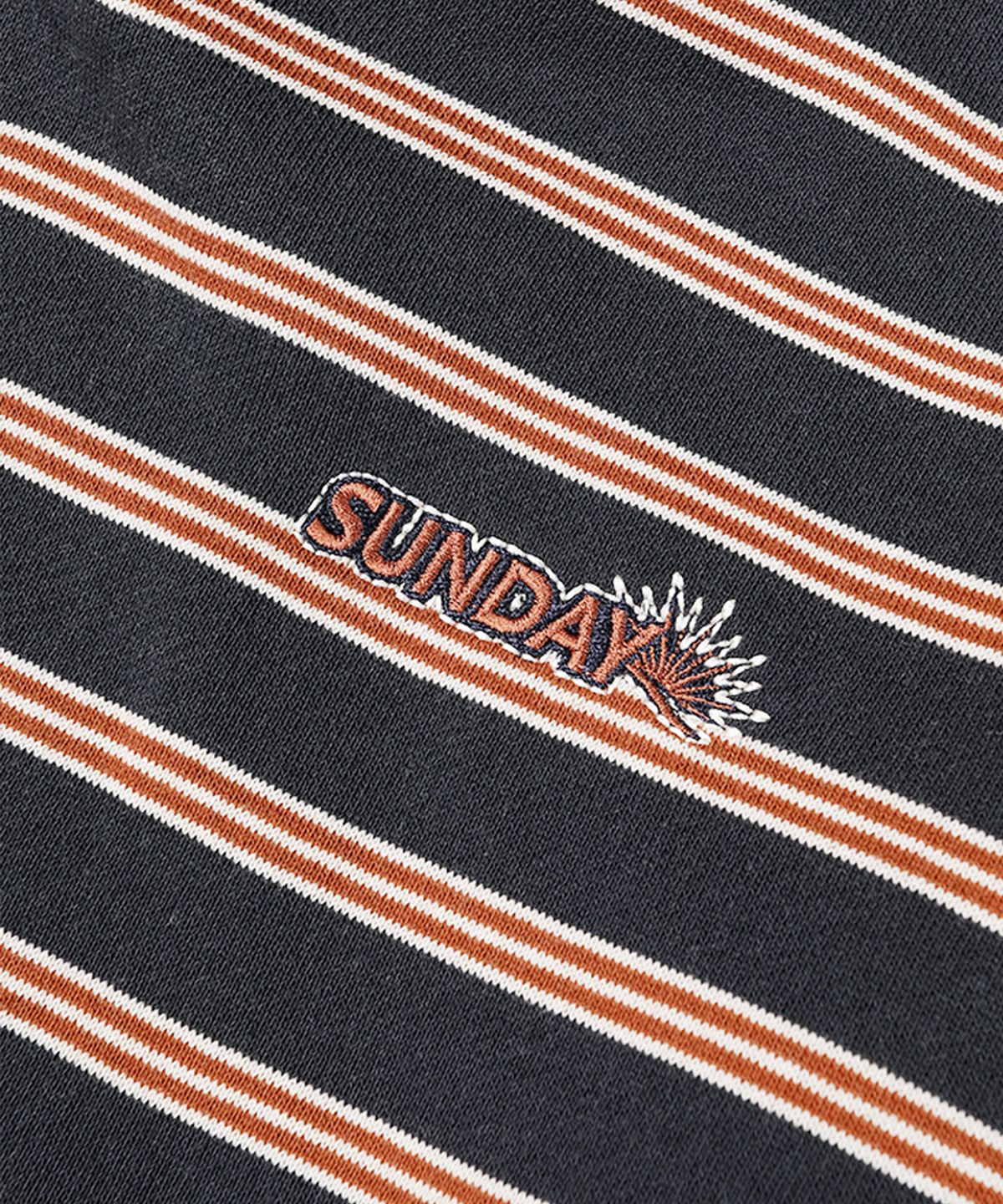 선데이후르츠마켓(SUNDAY FRUIT MARKET) SUNDAY STRIPE HOODIE NAVY