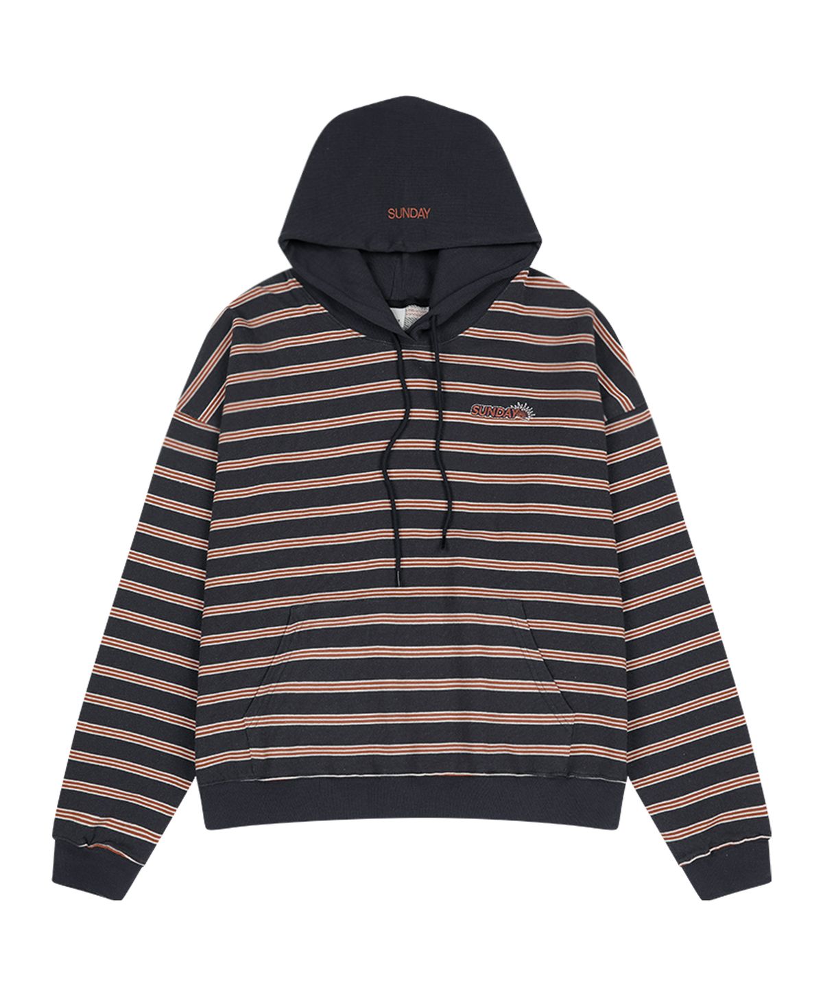 선데이후르츠마켓(SUNDAY FRUIT MARKET) SUNDAY STRIPE HOODIE NAVY