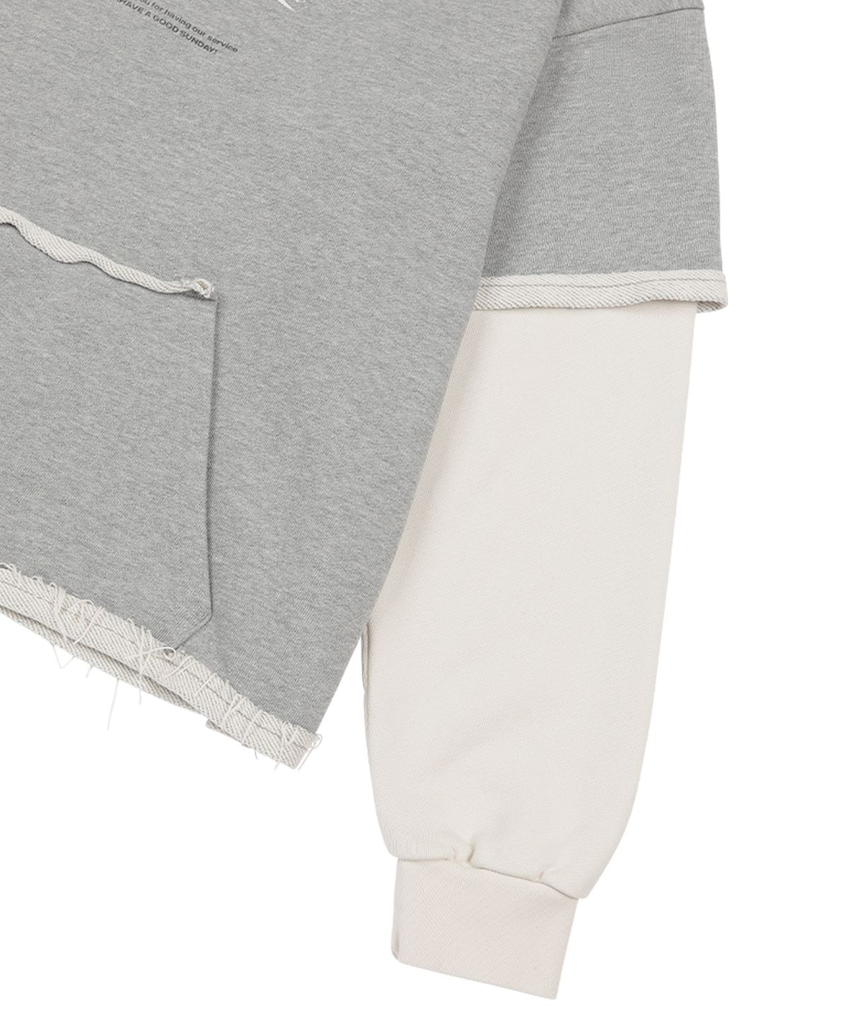 선데이후르츠마켓(SUNDAY FRUIT MARKET) CHERRY LAYERED HOODIE GRAY