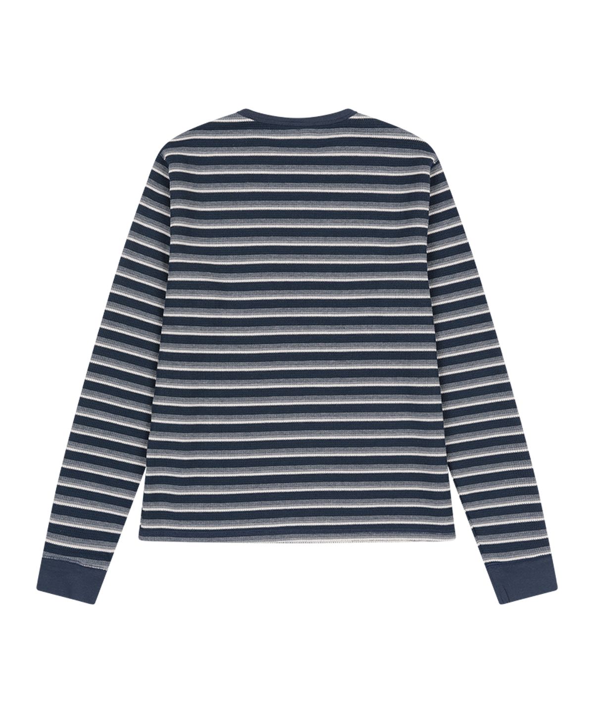선데이후르츠마켓(SUNDAY FRUIT MARKET) STRIPE WAFFLE LS TEE NAVY