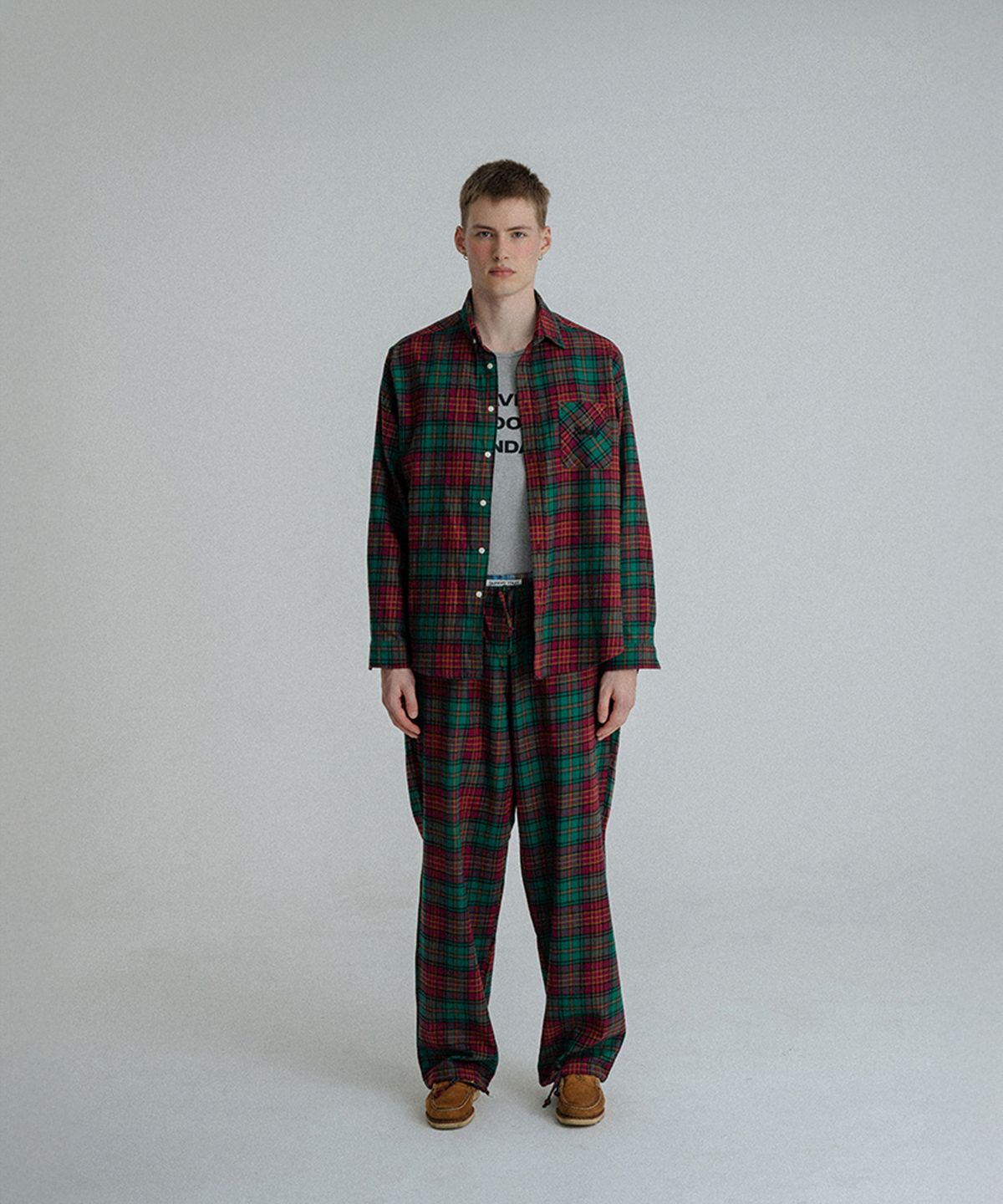선데이후르츠마켓(SUNDAY FRUIT MARKET) SUNDAY CHECK SHIRT GREEN