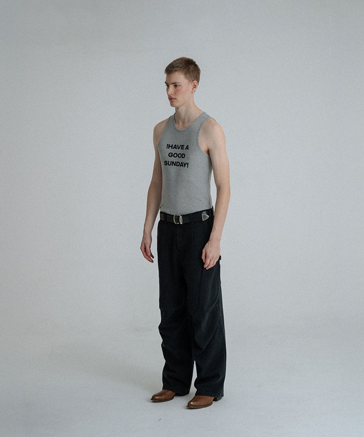 선데이후르츠마켓(SUNDAY FRUIT MARKET) GOOD SUNDAY SLEEVELESS GRAY