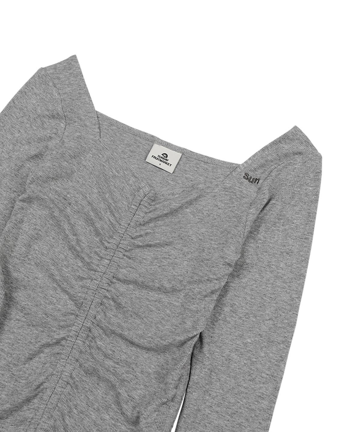 선데이후르츠마켓(SUNDAY FRUIT MARKET) SUNDAY STRING LS TEE GRAY
