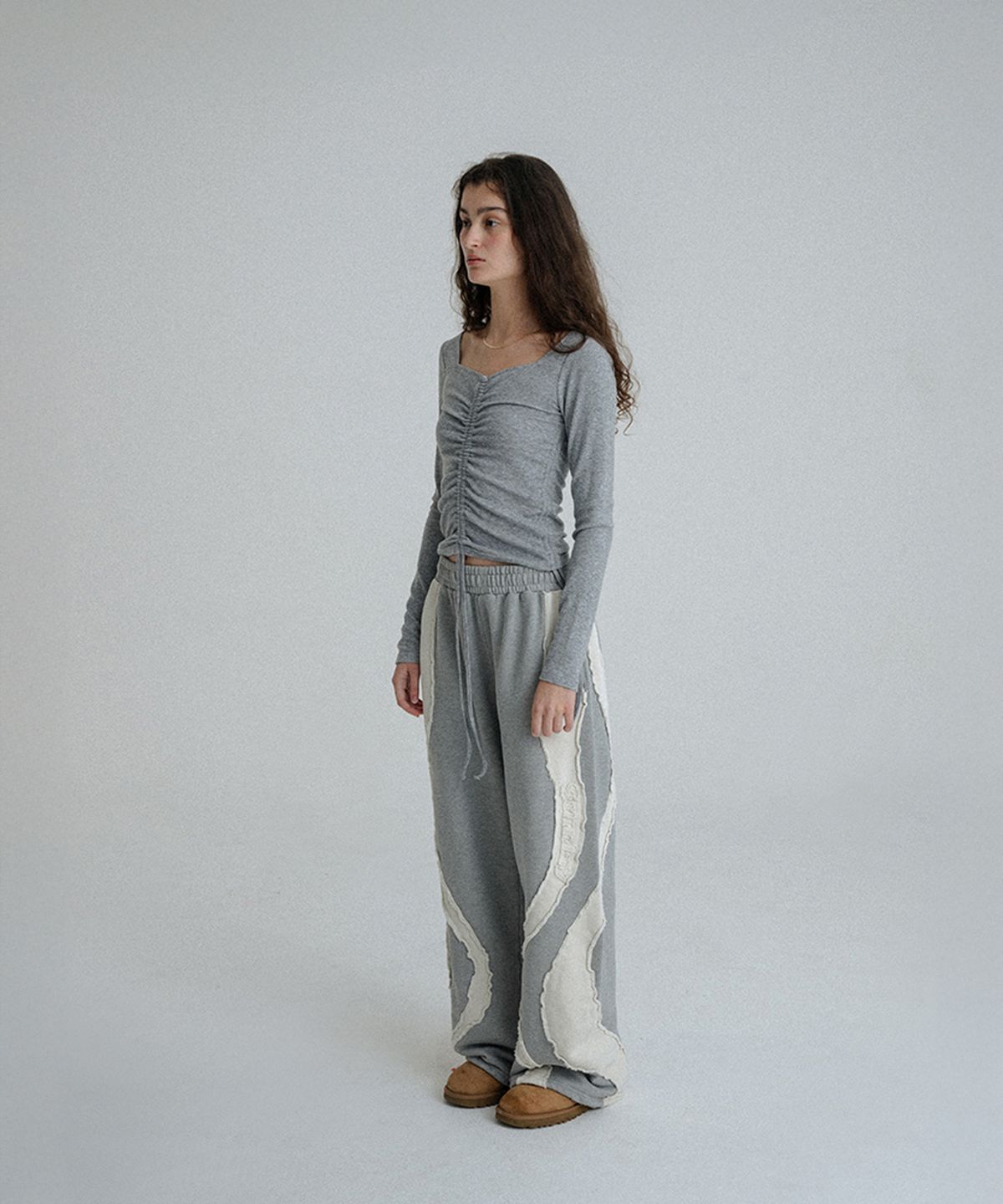 선데이후르츠마켓(SUNDAY FRUIT MARKET) SUNDAY STRING LS TEE GRAY