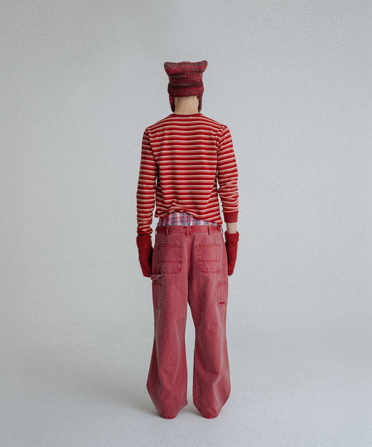 선데이후르츠마켓(SUNDAY FRUIT MARKET) PIGMENT DART PANT RED