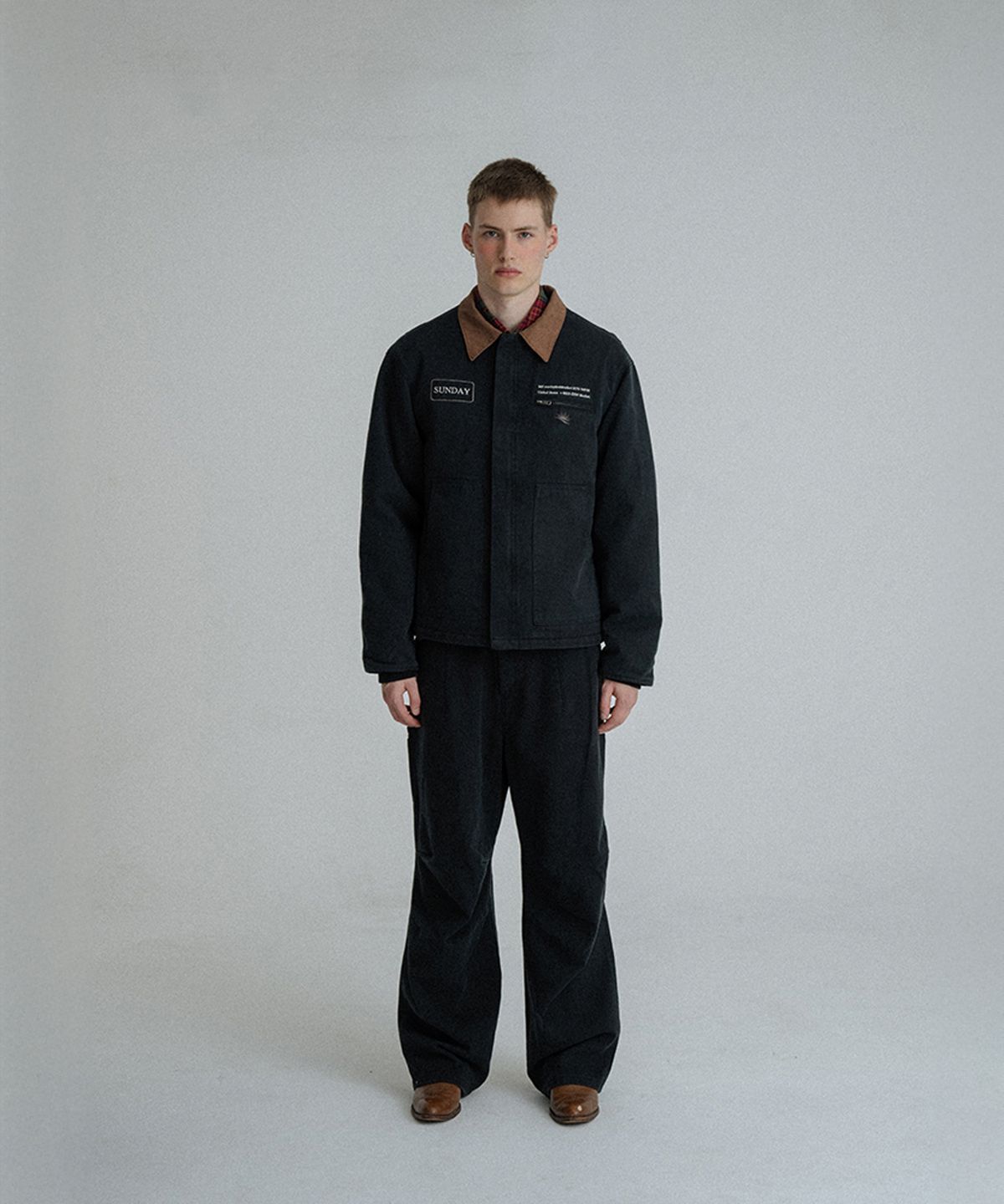 선데이후르츠마켓(SUNDAY FRUIT MARKET) PIGMENT DART PANT BLACK