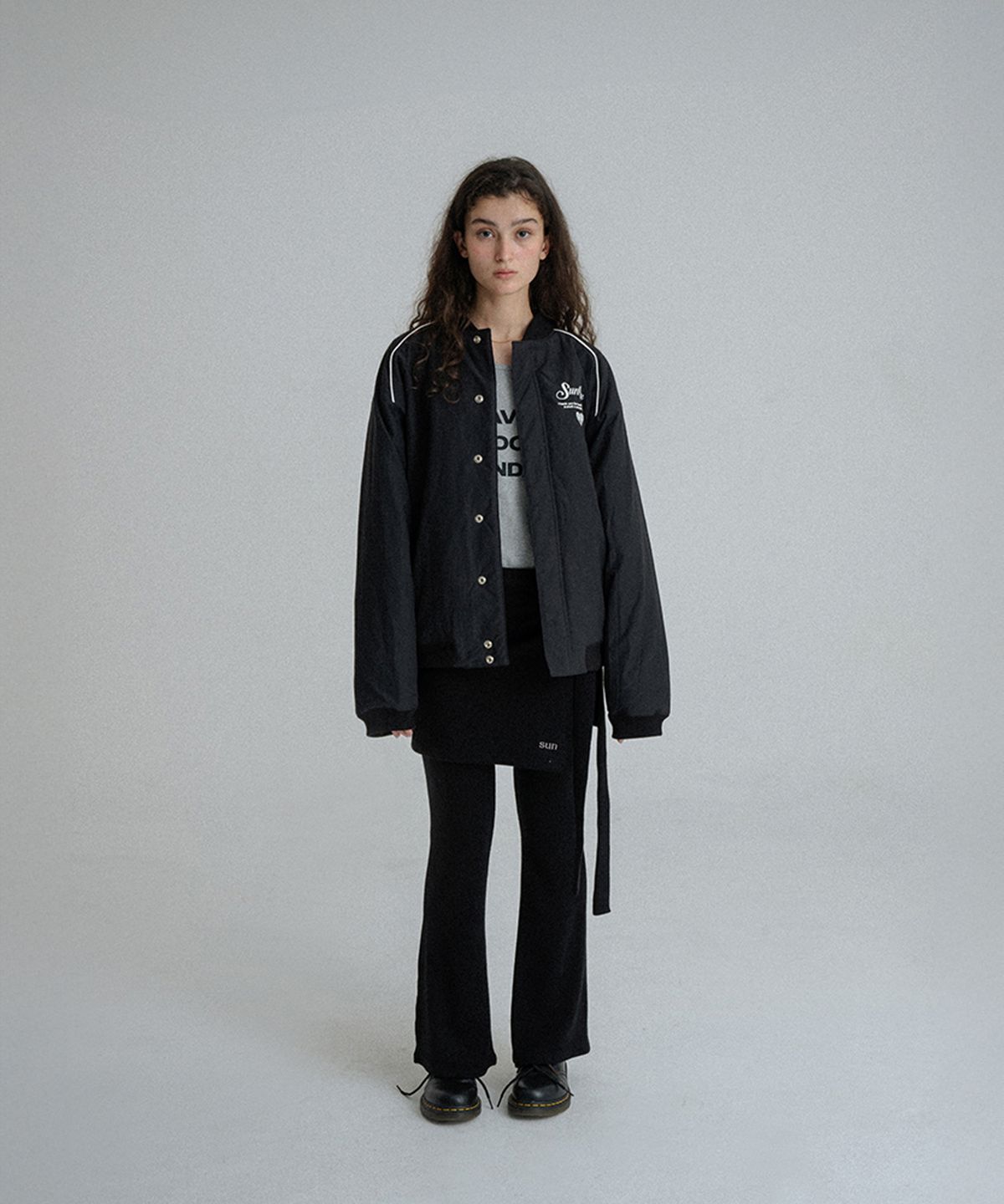 선데이후르츠마켓(SUNDAY FRUIT MARKET) SUN FLARE PANT WRAP SET BLACK