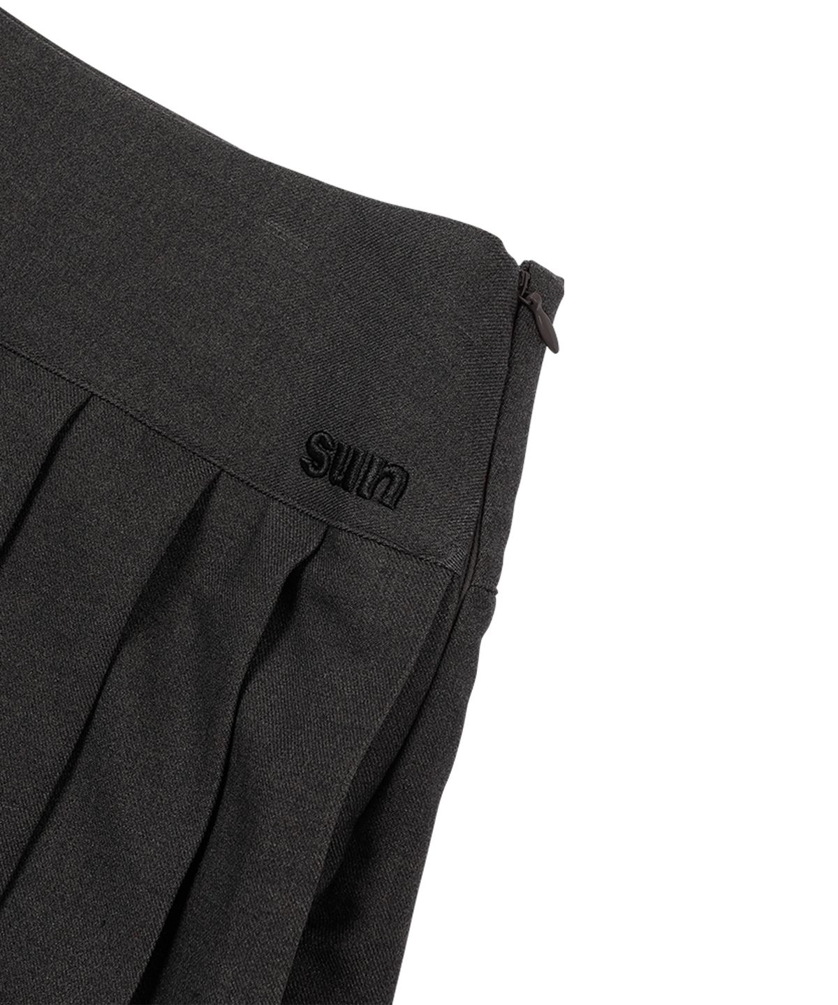 선데이후르츠마켓(SUNDAY FRUIT MARKET) SUN PLEATS SKIRT CHARCOAL