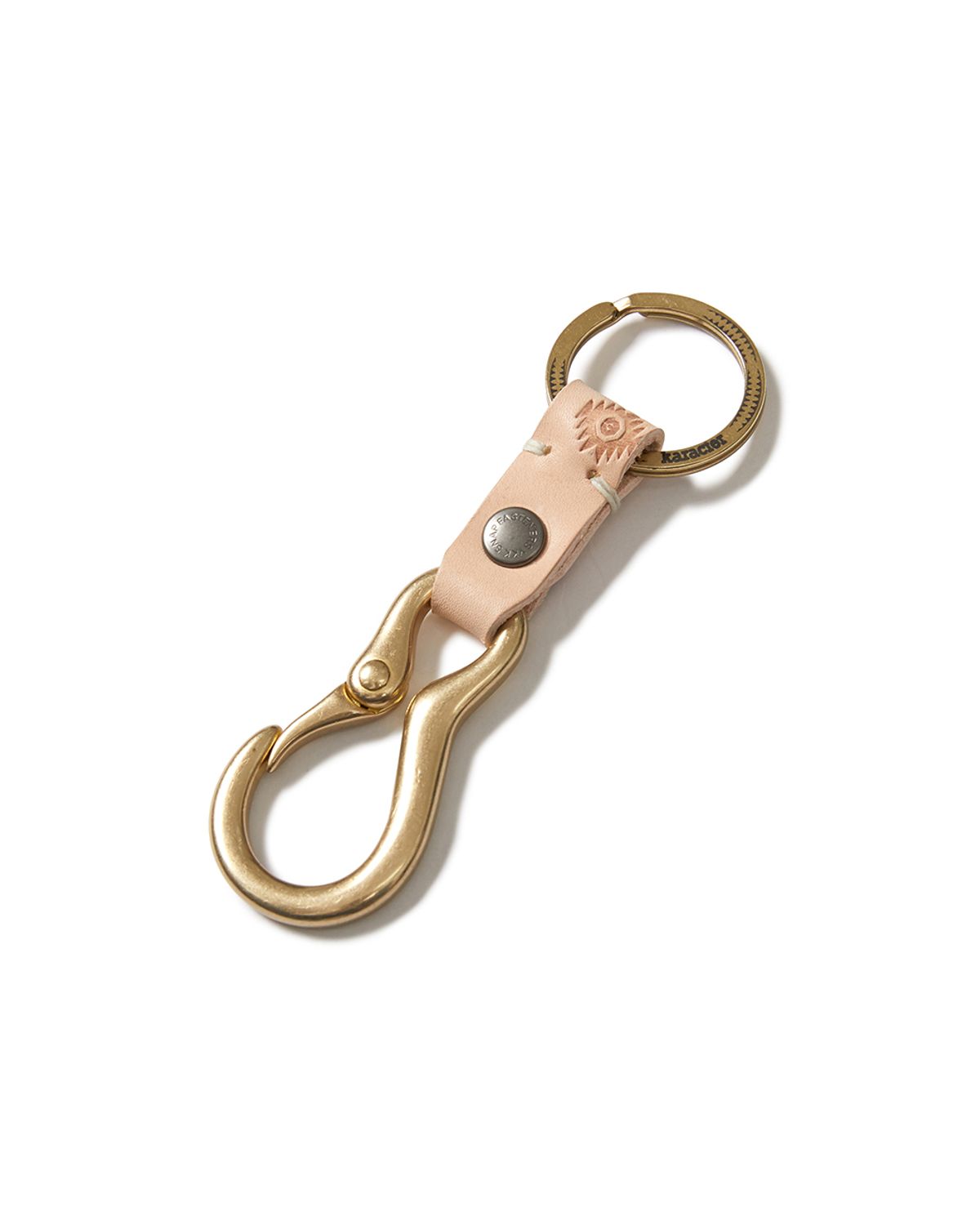 카락터(KARACTOR) Tag leather key ring / Vegetable natural