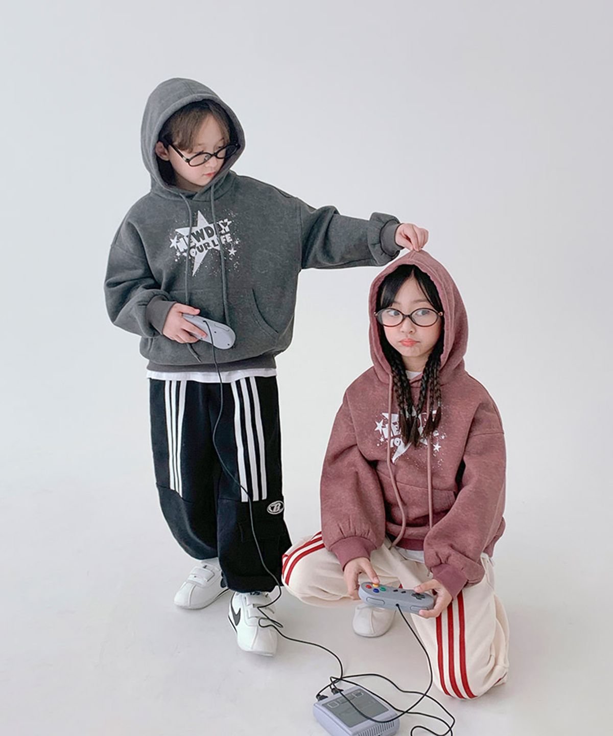 베리클로젯(BERRYCLOSET) [기모] 빈티지먼트 스타 후드티