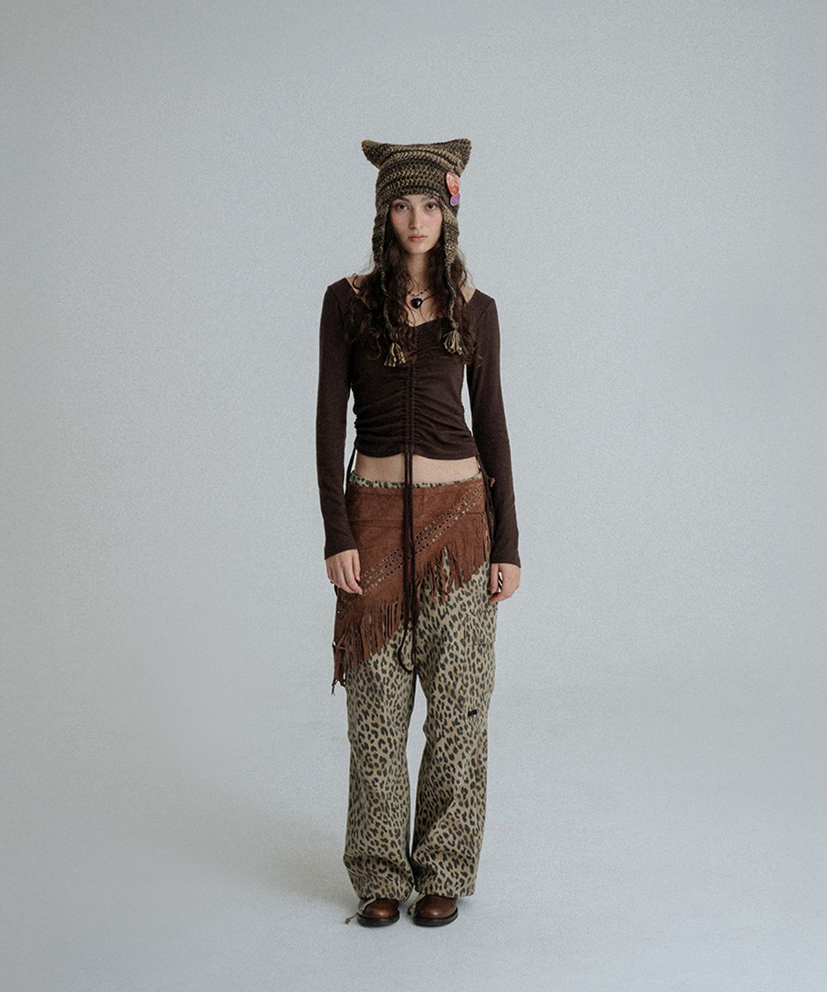 선데이후르츠마켓(SUNDAY FRUIT MARKET) MARKET LEATHER APRON BROWN