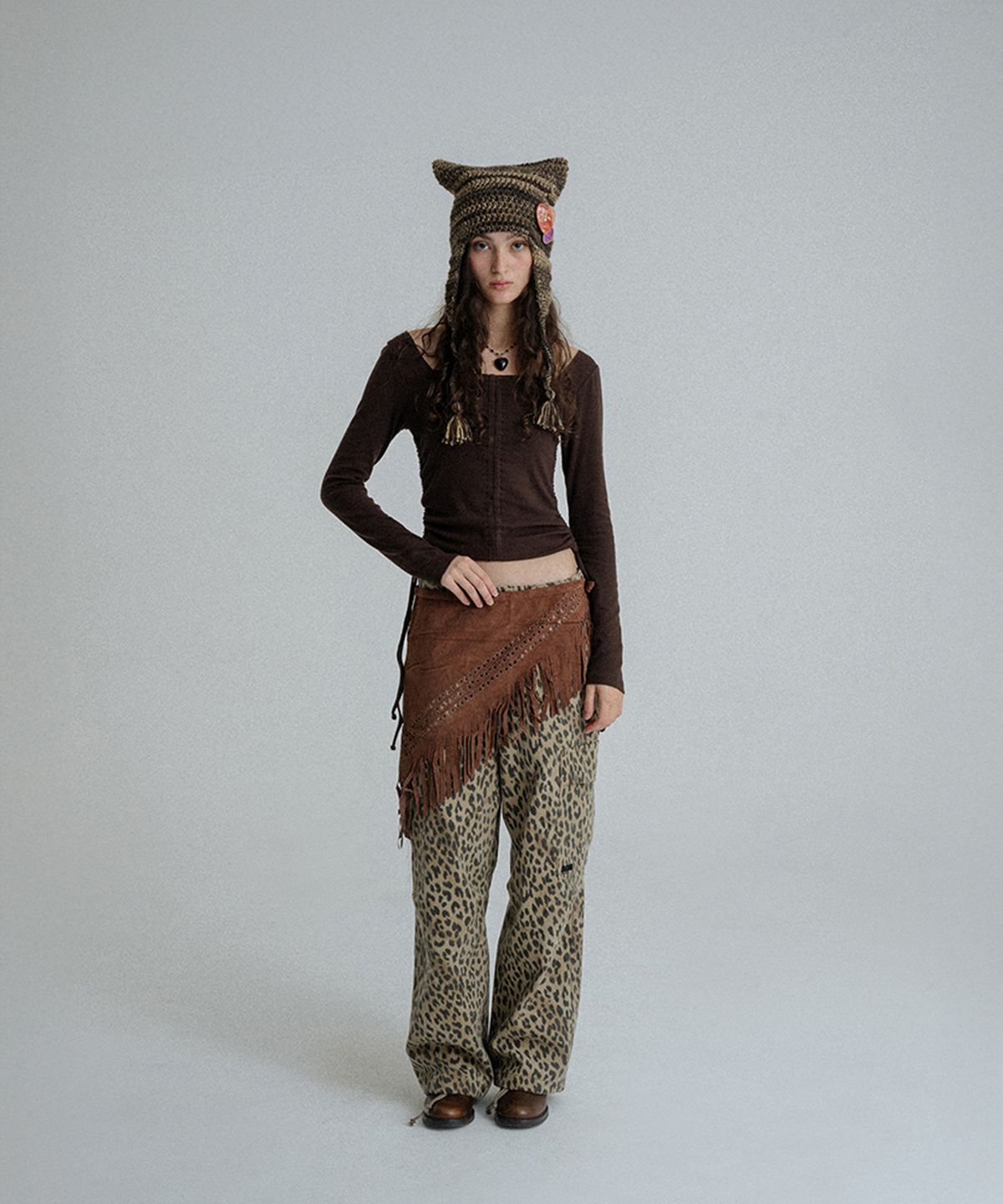 선데이후르츠마켓(SUNDAY FRUIT MARKET) MARKET LEATHER APRON BROWN
