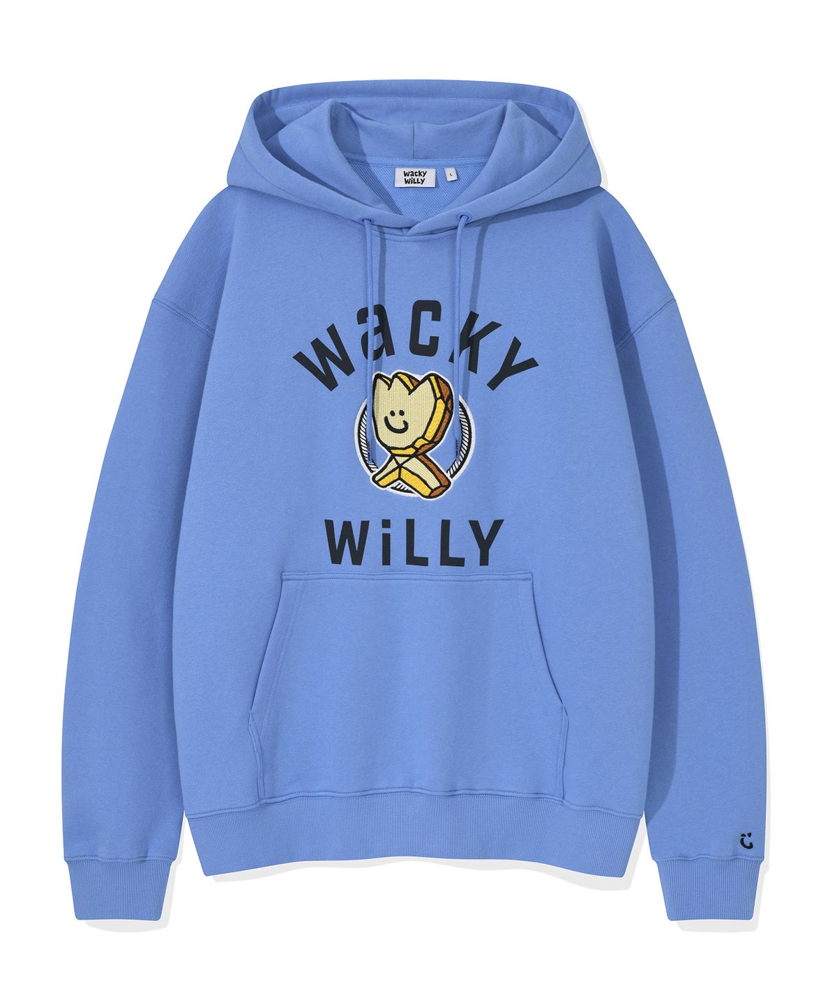 와키윌리(WACKY WILLY) 원포인트 그래픽 후드 블루