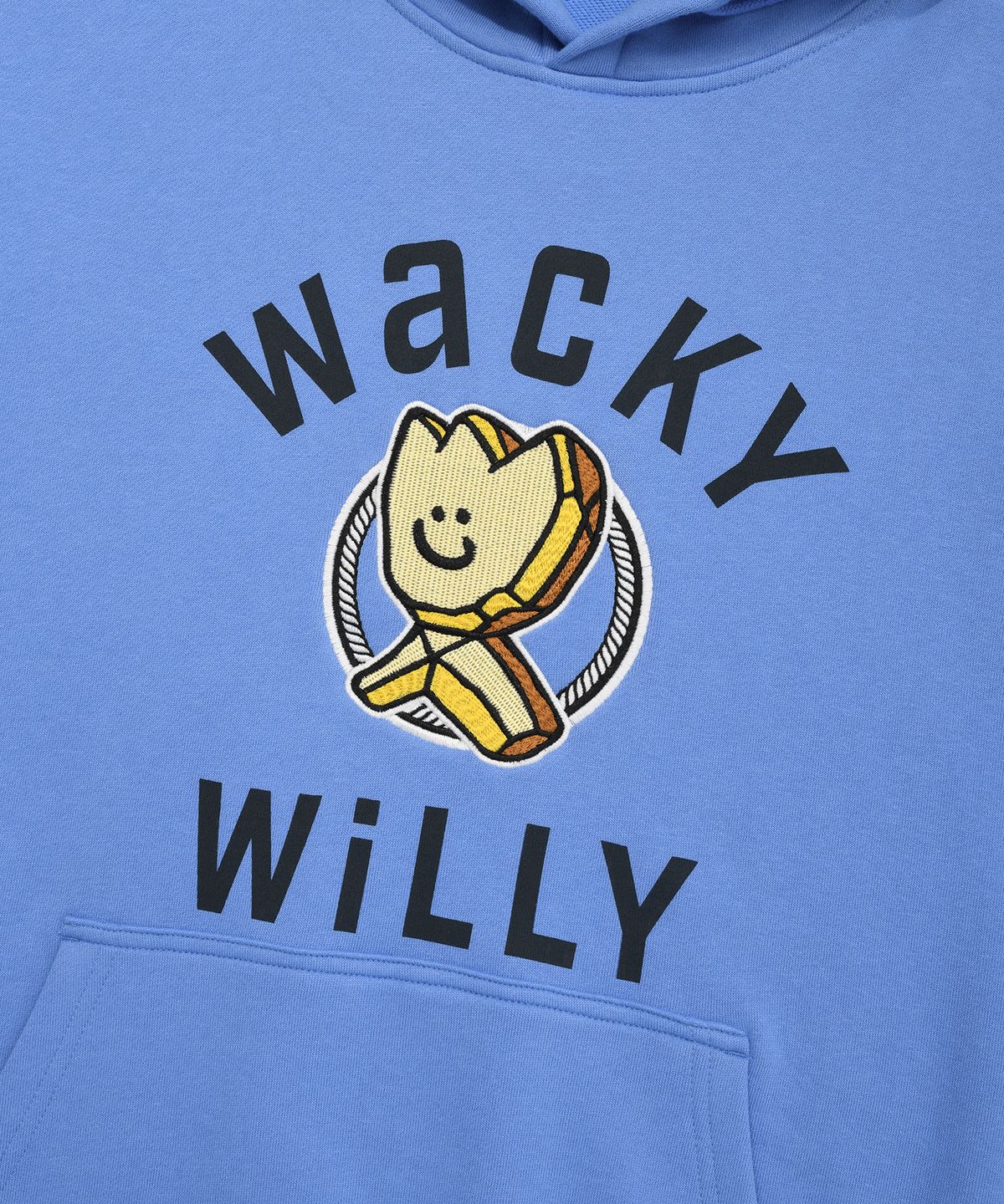 와키윌리(WACKY WILLY) 원포인트 그래픽 후드 블루