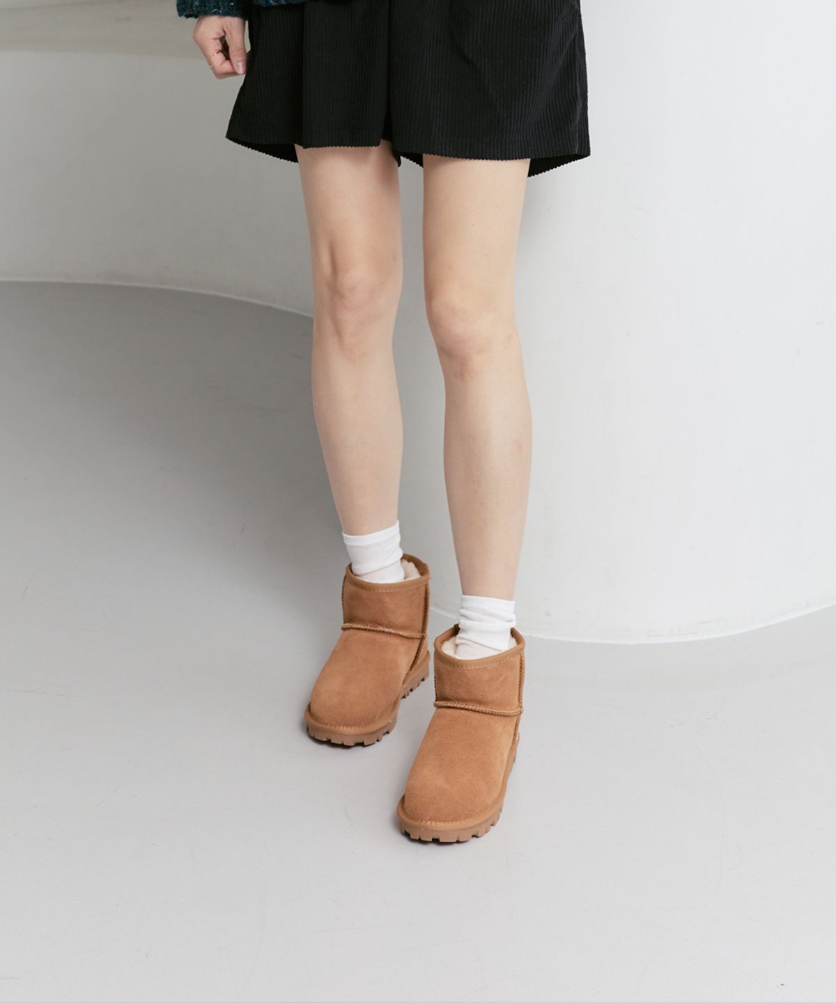 모그어스(MOGAUS) 래더 퍼 천연소가죽 숏부츠 5color(Men & Women size)