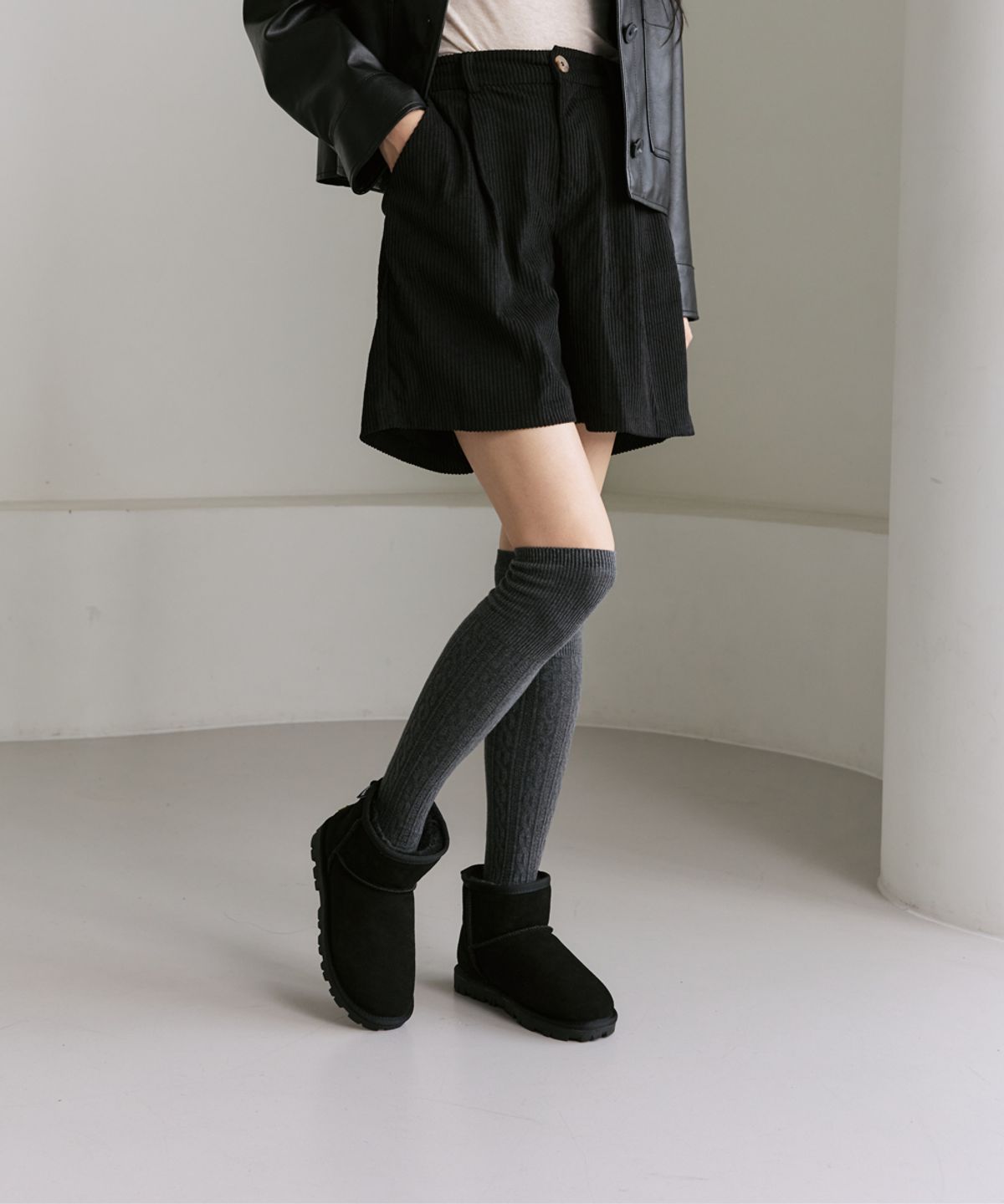 모그어스(MOGAUS) 래더 퍼 천연소가죽 숏부츠 5color(Men & Women size)