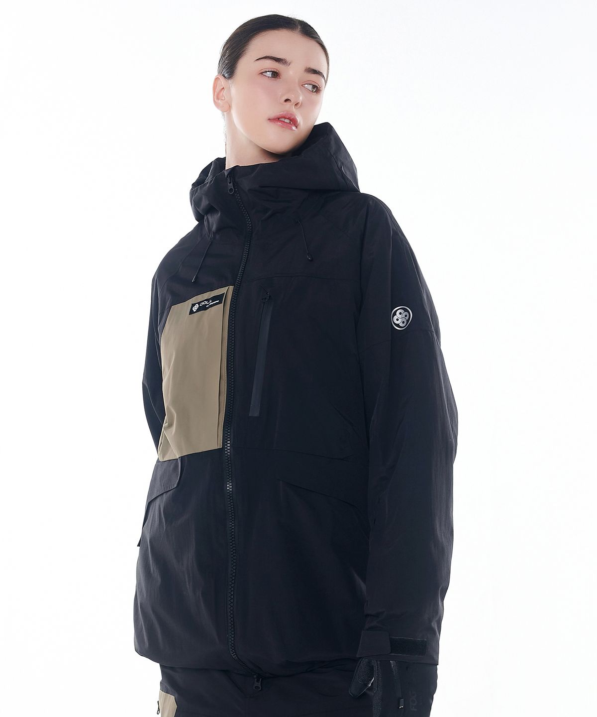 돌아우터웨어(DOLL OUTERWEAR) 2425 클라로 보드복 자켓 블랙 남녀공용