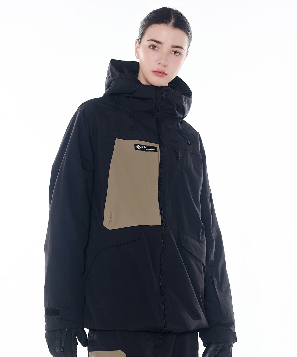 돌아우터웨어(DOLL OUTERWEAR) 2425 클라로 보드복 자켓 블랙 남녀공용