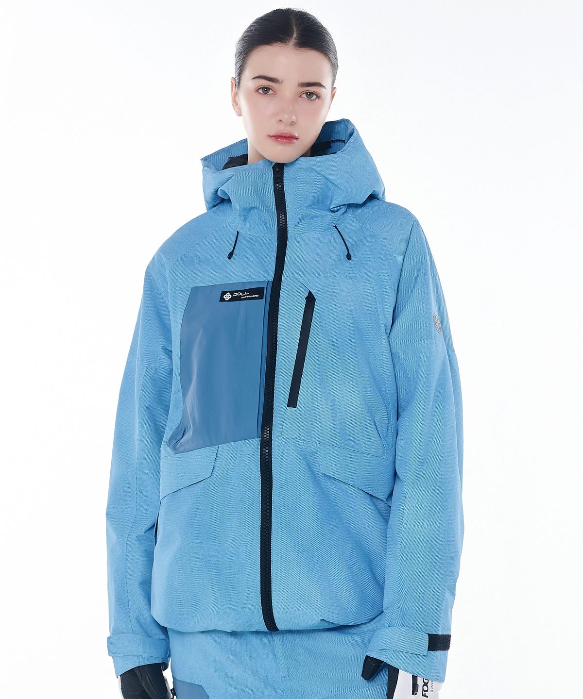 돌아우터웨어(DOLL OUTERWEAR) 2425 클라로 보드복 자켓 데님 프린트 남녀공용