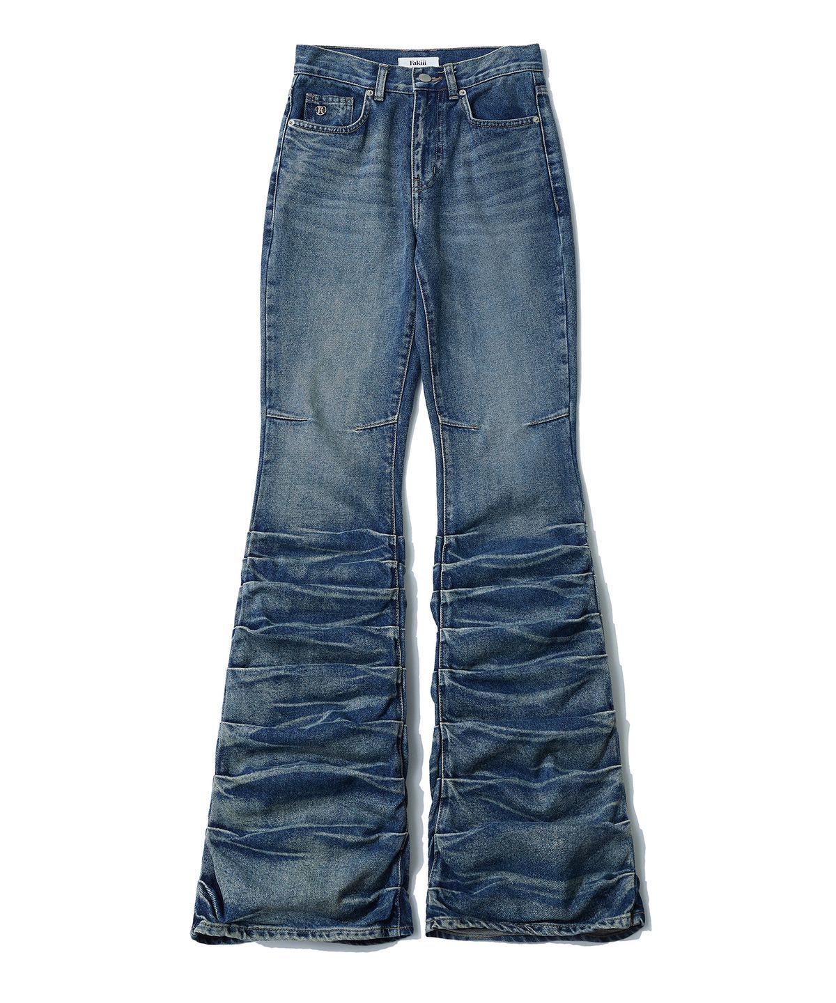 페이키(FAKIII) Fakiii Cumulate Boot-Cut Denim Pants_Blue