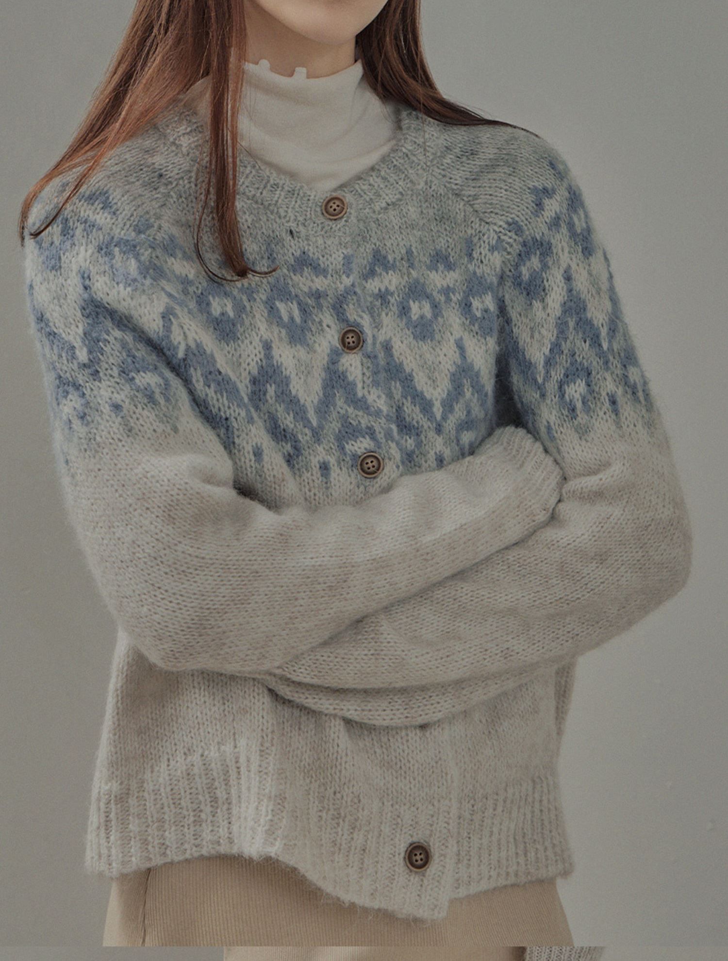 MUSINSA公式 | TWEE Ain Nordic Wool Knit Cardigan
