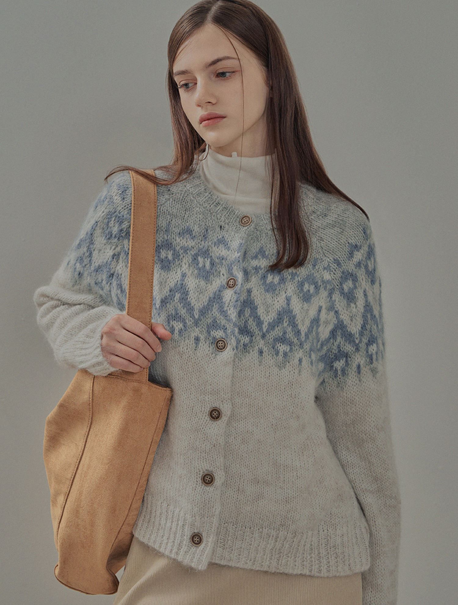 AtelierNain musinsa nugu ハーフウールコート アイボリー ダブルカラーウールハーフコート | ファッション通販サイト NUGU