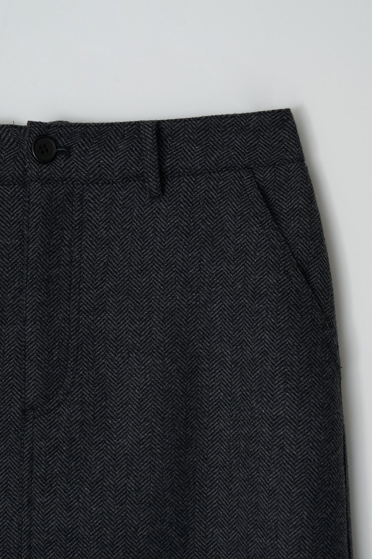 더페니(THE PENNY) WOOL HERRINGBONE LONG SKIRT - Charcoal