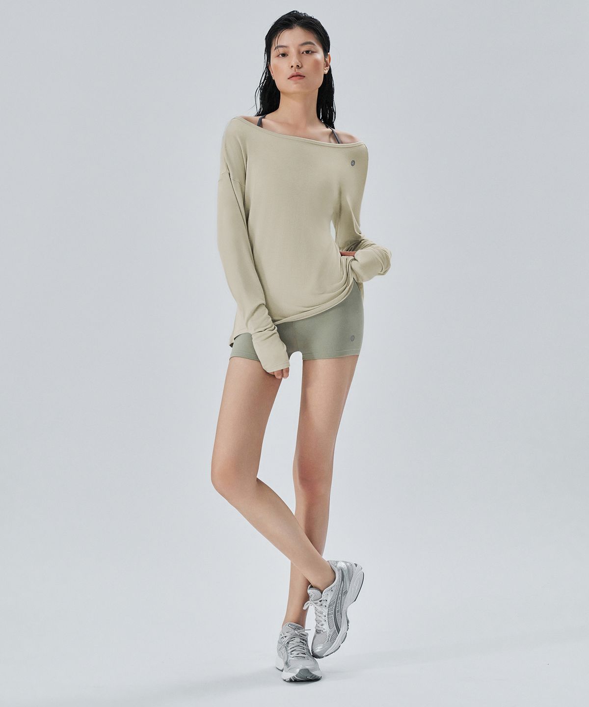 시티브리즈 액티브(CITYBREEZE ACTIVE) 액티브 에어리 롱슬리브 커버업_OLIVE GREEN