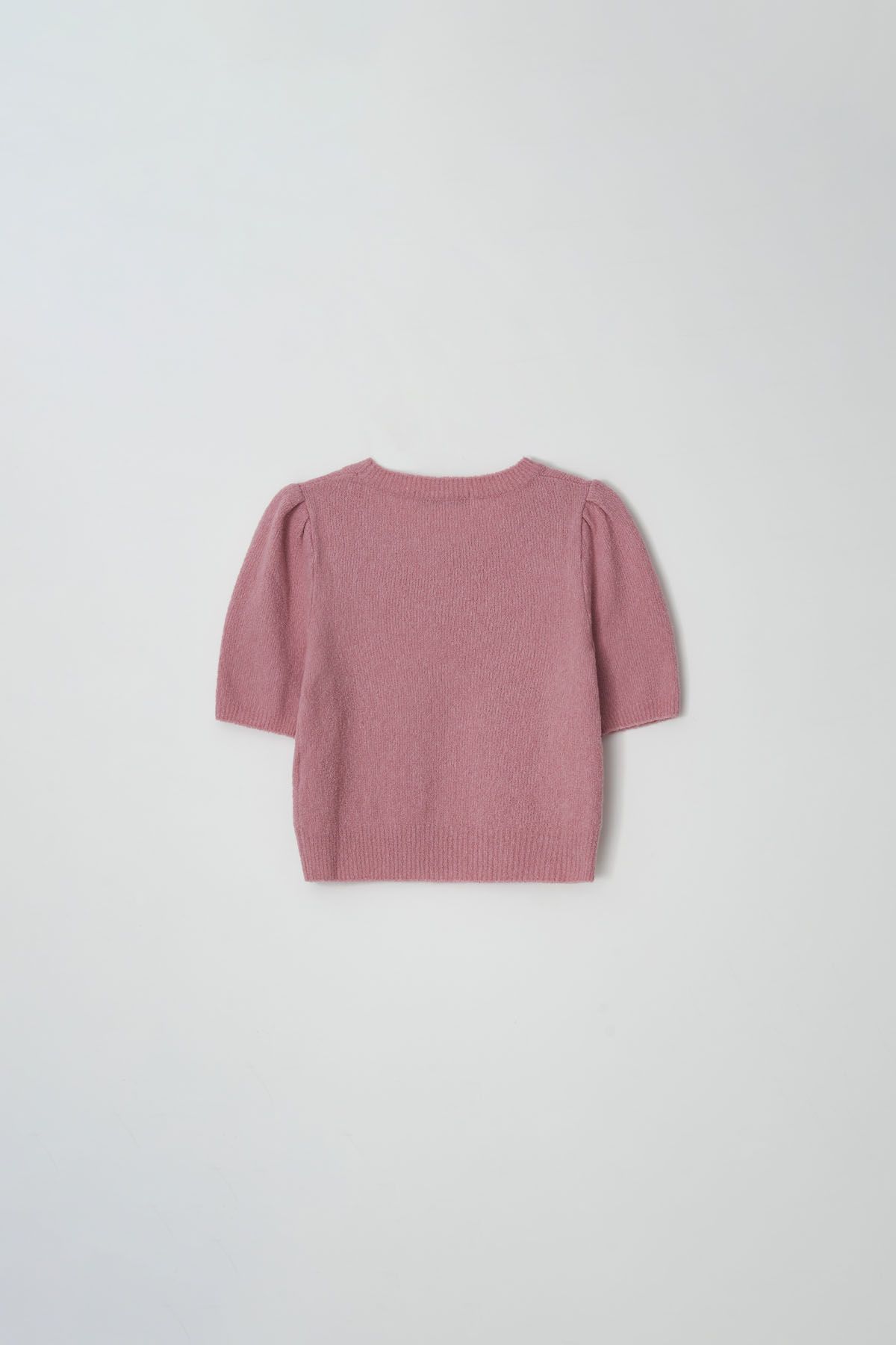 더페니(THE PENNY) SQURE PUFF HAIF KNIT - Pink