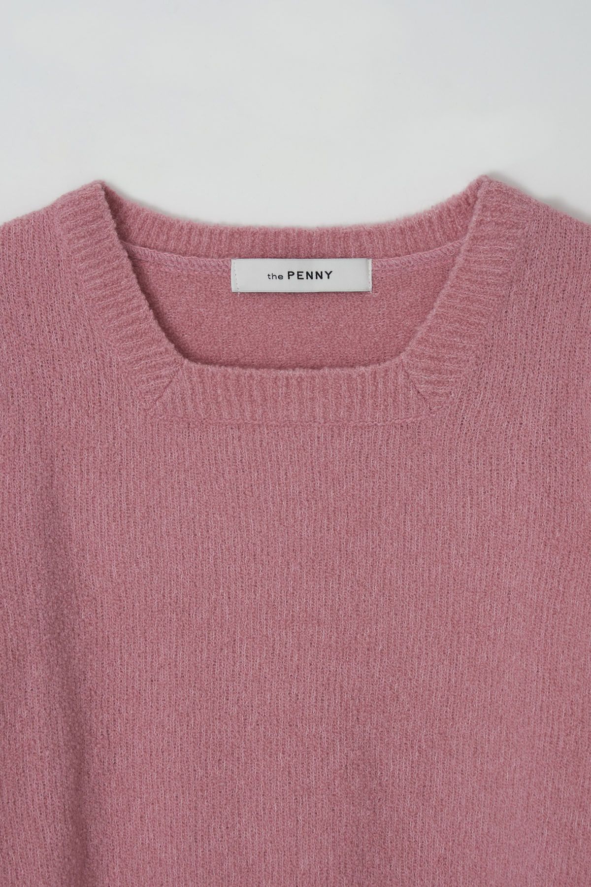 더페니(THE PENNY) SQURE PUFF HAIF KNIT - Pink