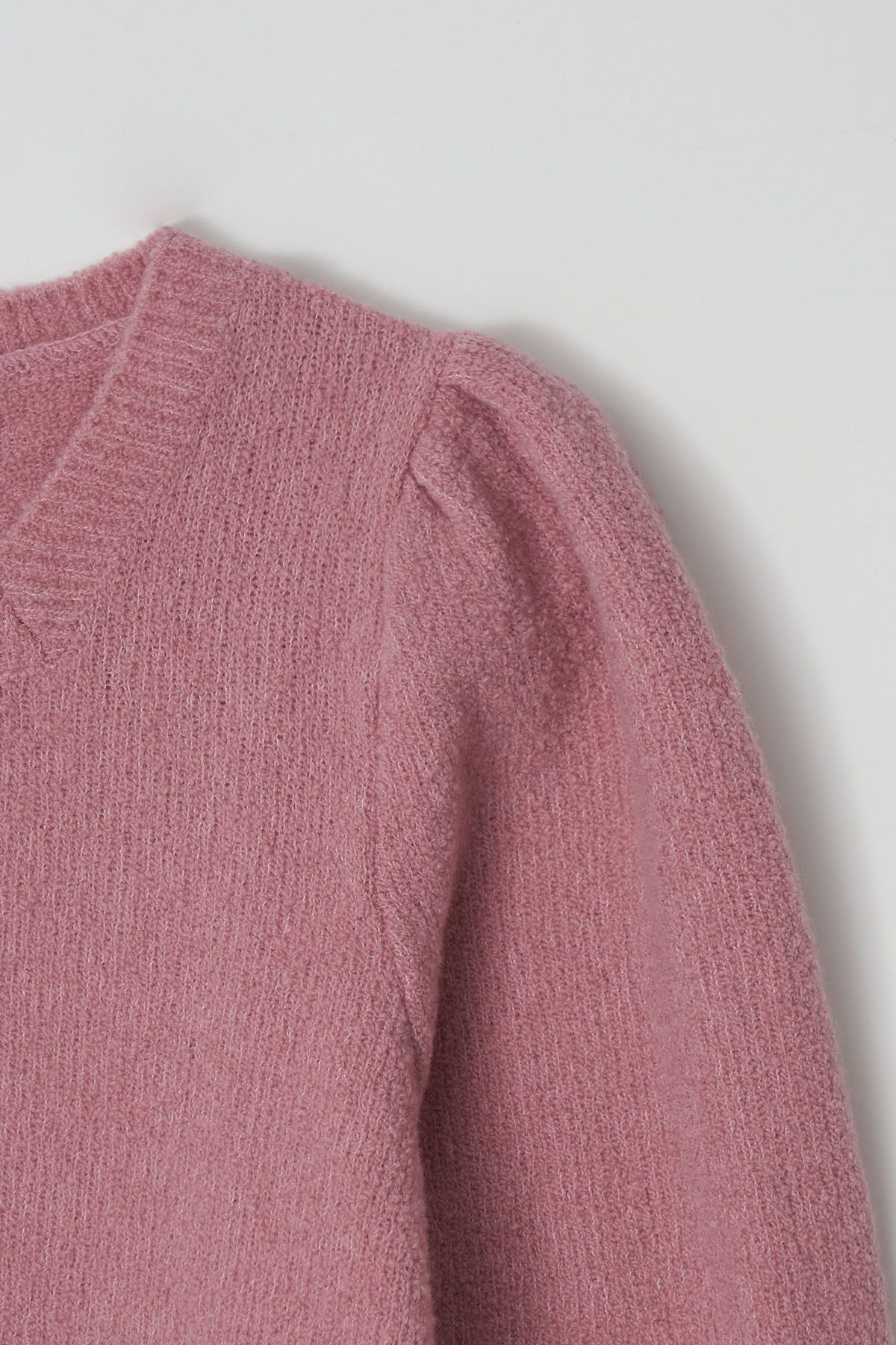 더페니(THE PENNY) SQURE PUFF HAIF KNIT - Pink